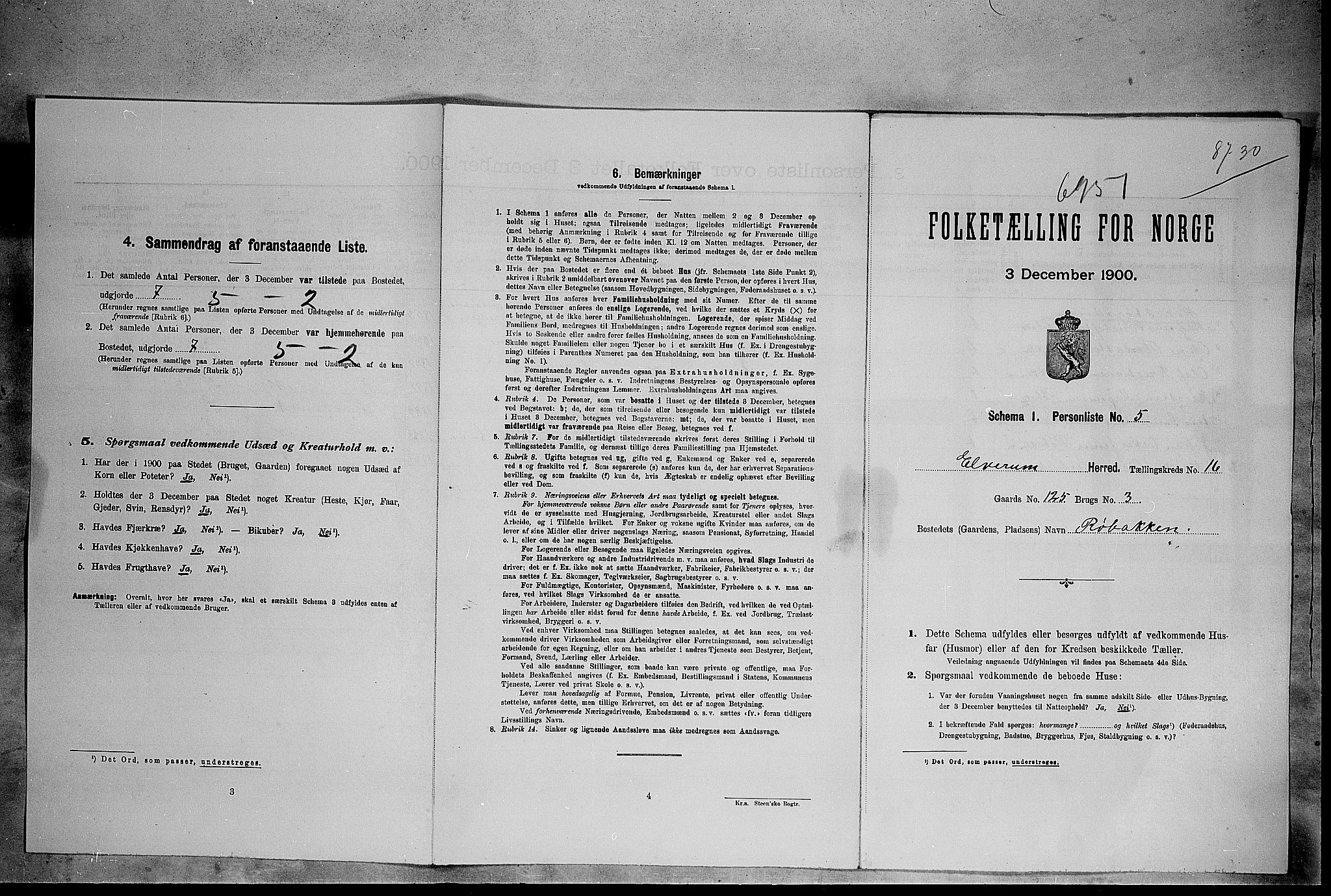 SAH, Folketelling 1900 for 0427 Elverum herred, 1900, s. 152