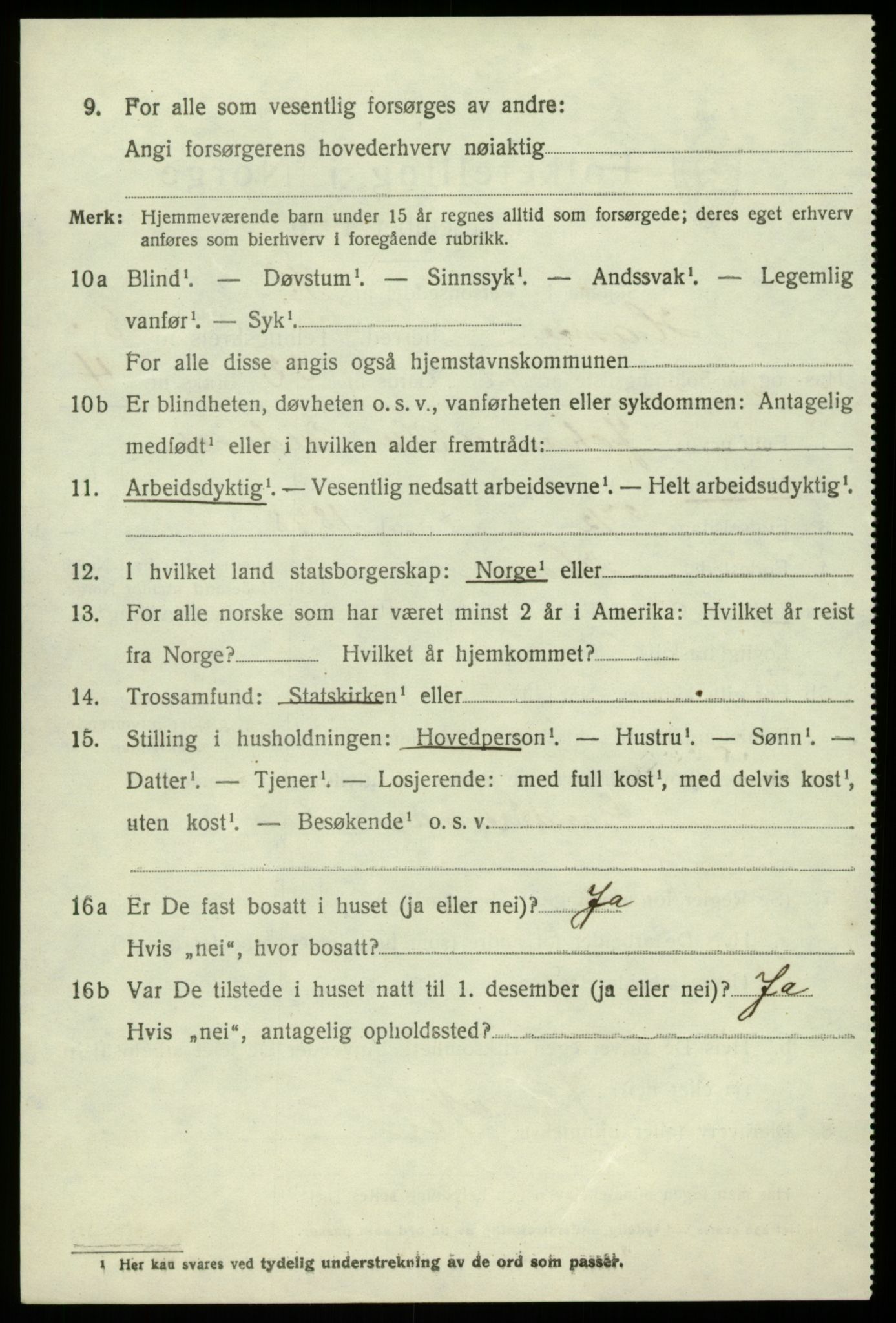 SAB, Folketelling 1920 for 1254 Hamre herred, 1920, s. 3408