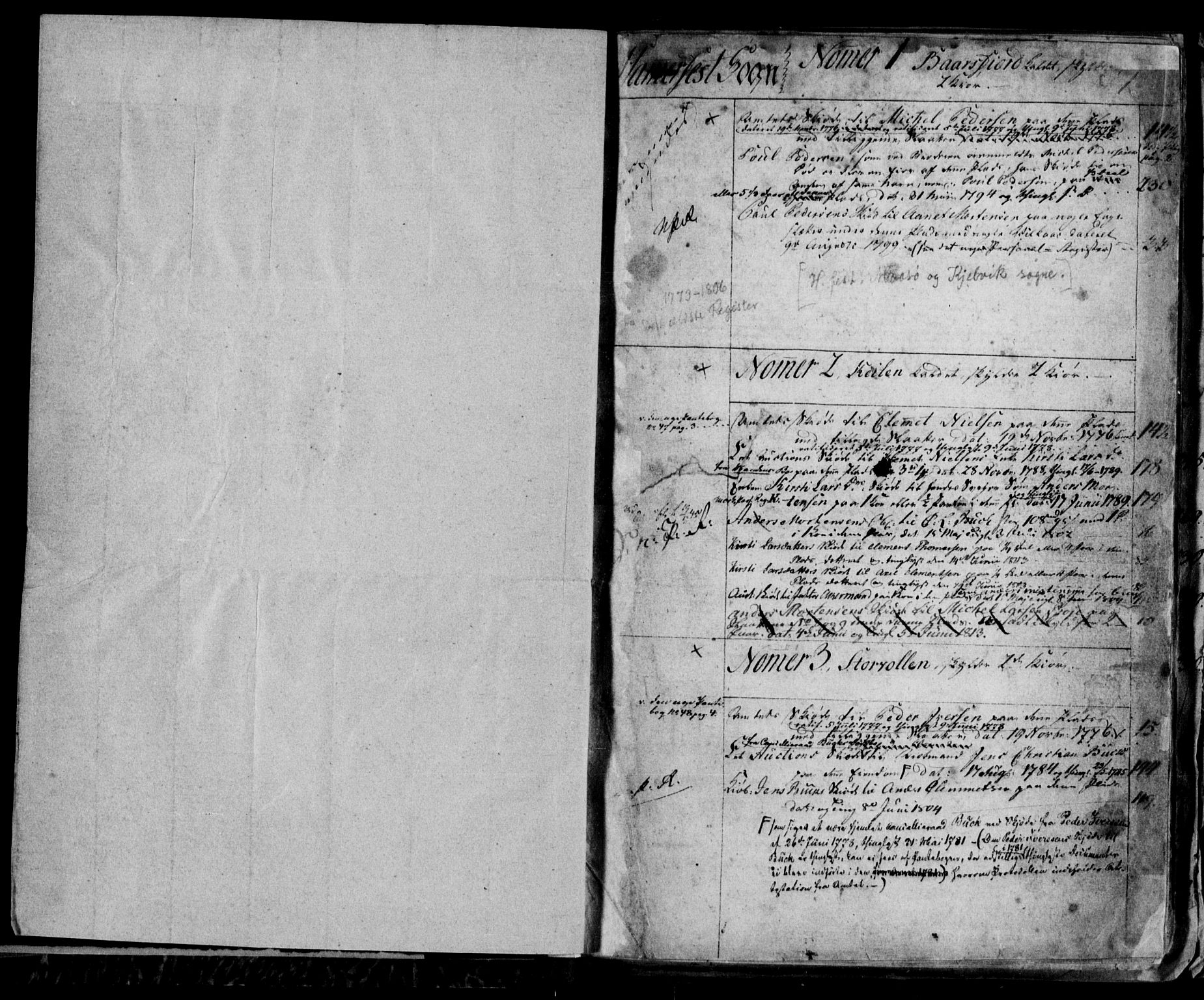 Finnmark sorenskriveri, SATØ/S-0053/G/Ga/L0002pr: Panteregister nr. 2, 1776-1813, s. 1