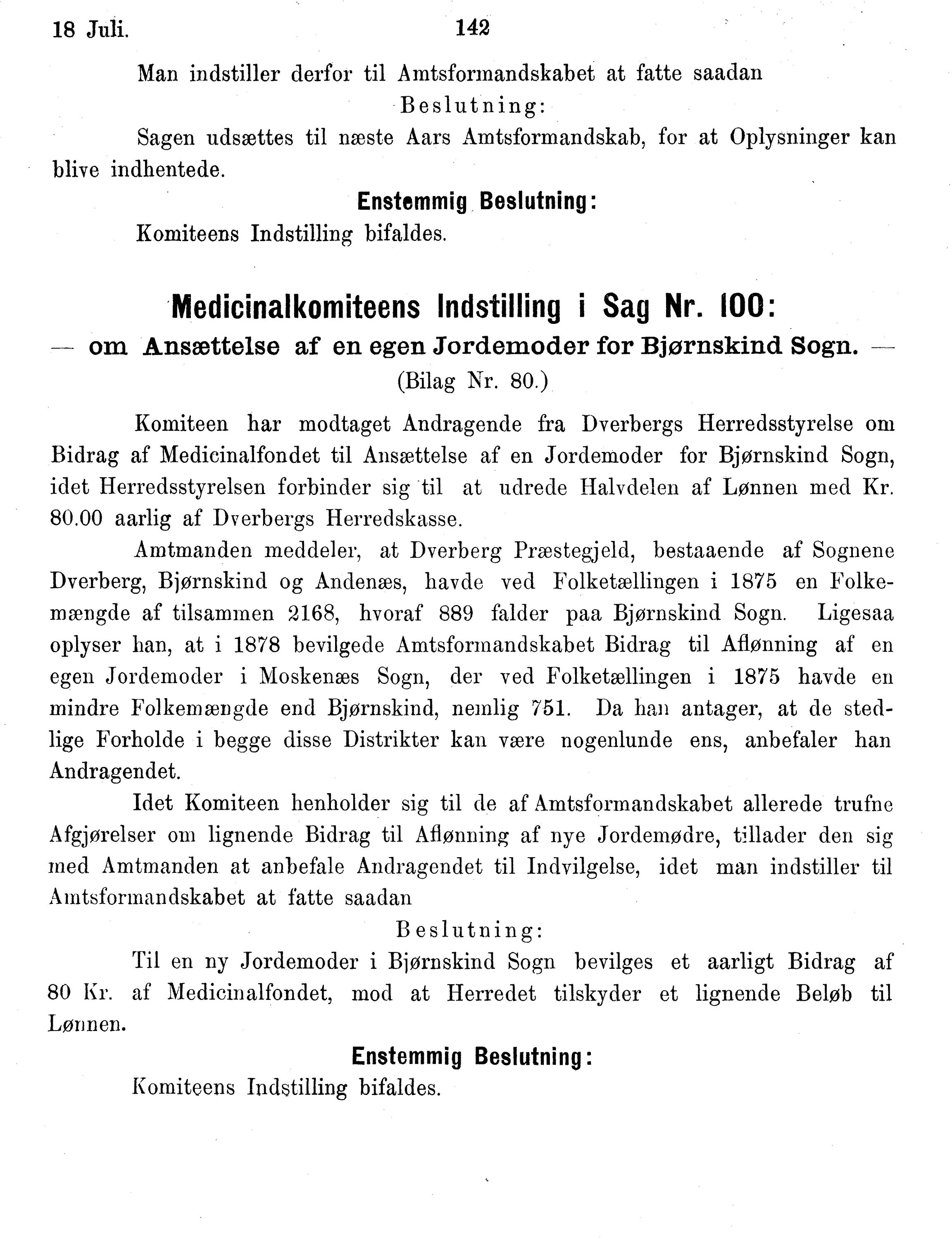 Nordland Fylkeskommune. Fylkestinget, AIN/NFK-17/176/A/Ac/L0014: Fylkestingsforhandlinger 1881-1885, 1881-1885