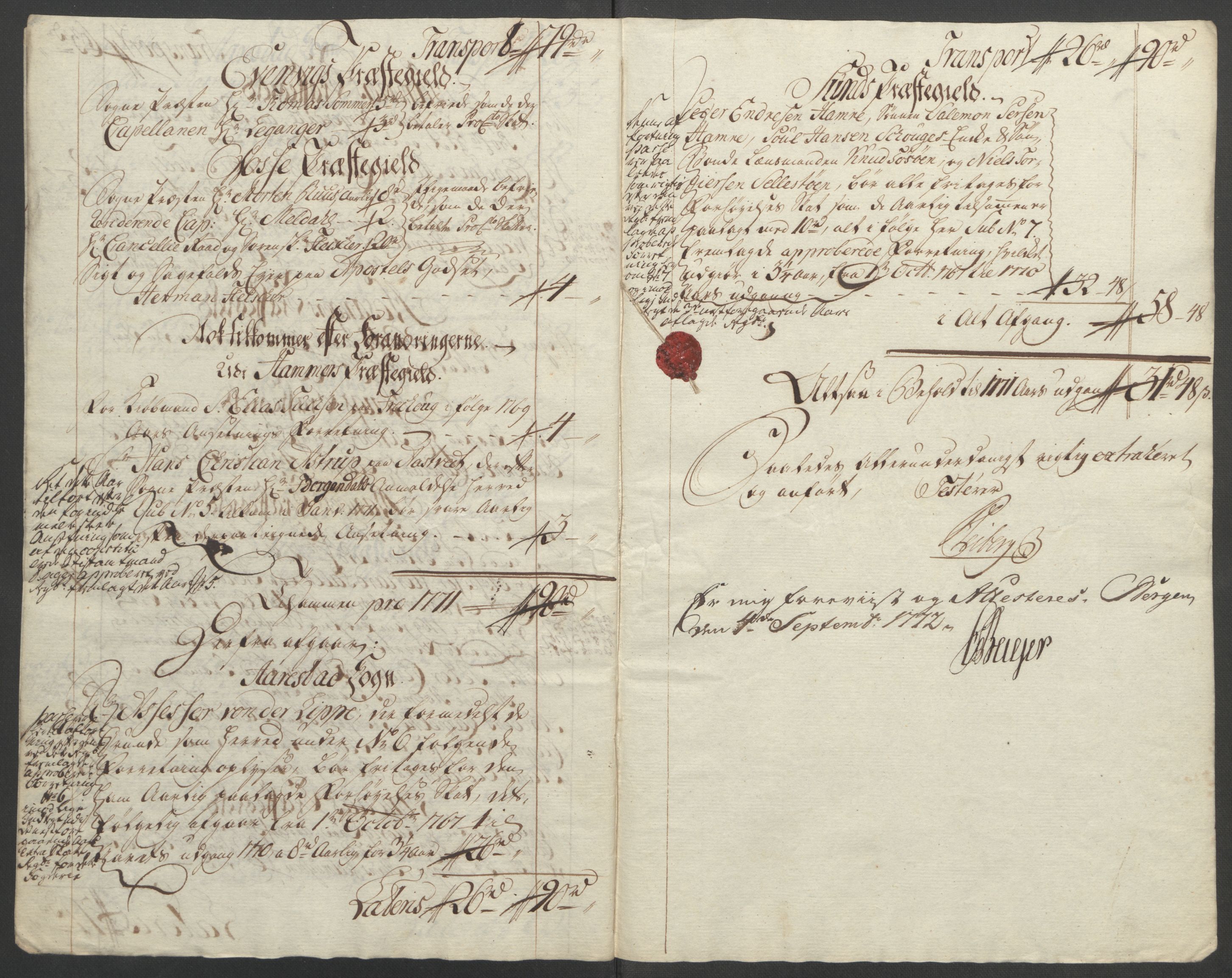 Rentekammeret inntil 1814, Reviderte regnskaper, Fogderegnskap, RA/EA-4092/R51/L3303: Ekstraskatten Nordhordland og Voss, 1762-1772, s. 603