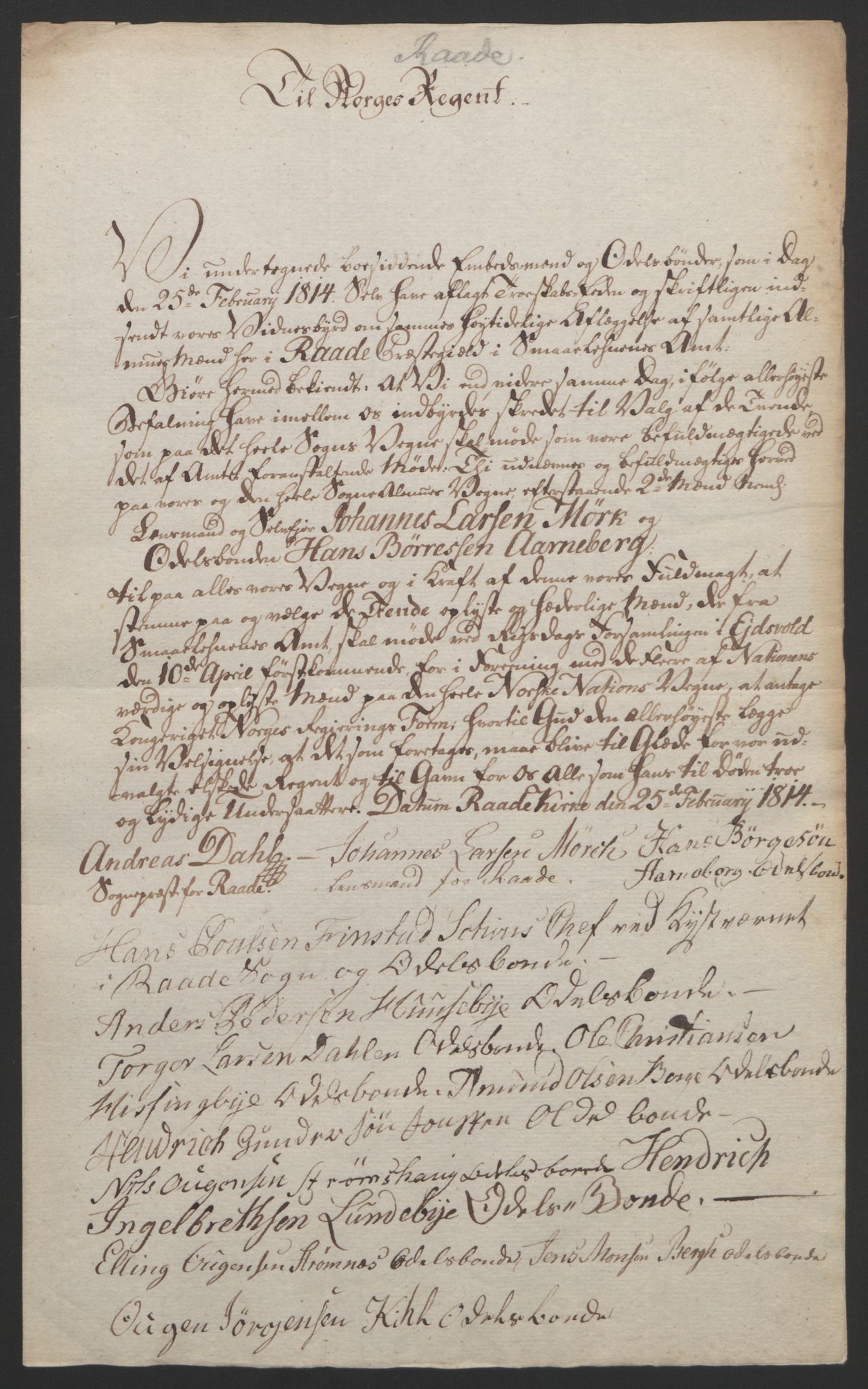 Statsrådssekretariatet, AV/RA-S-1001/D/Db/L0007: Fullmakter for Eidsvollsrepresentantene i 1814. , 1814, s. 159