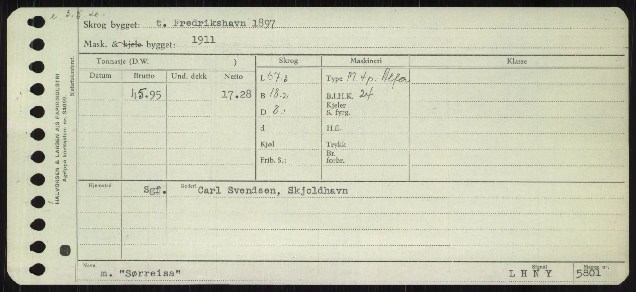 Sjøfartsdirektoratet med forløpere, Skipsmålingen, AV/RA-S-1627/H/Ha/L0006/0001: Fartøy, Sver-Å / Fartøy, Sver-T, s. 143