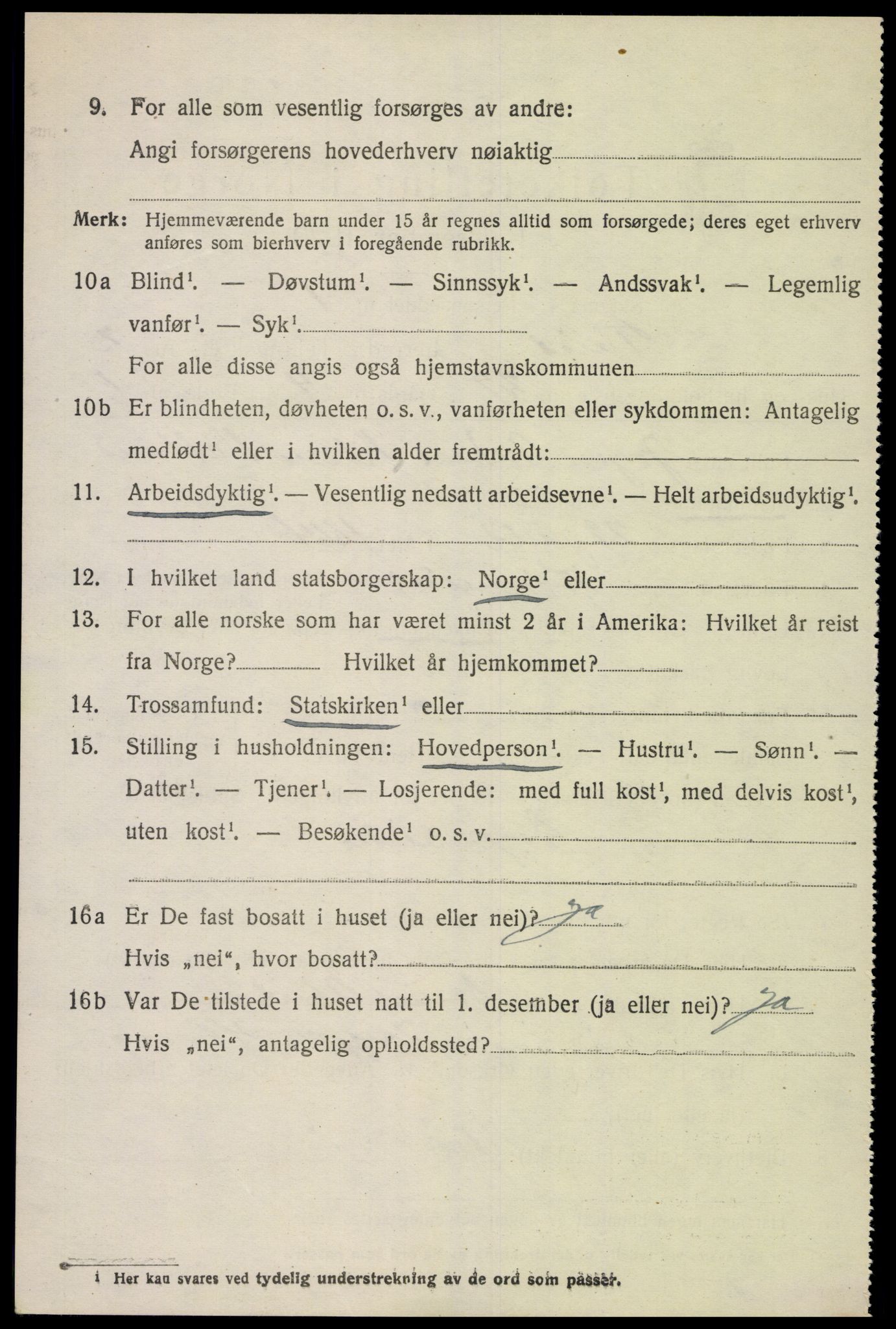 SAK, Folketelling 1920 for 1013 Tveit herred, 1920, s. 1459