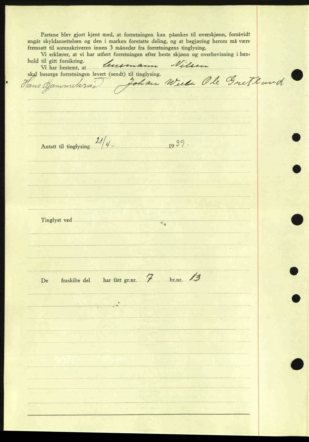 Moss sorenskriveri, SAO/A-10168: Pantebok nr. A5, 1938-1939, Dagboknr: 948/1939