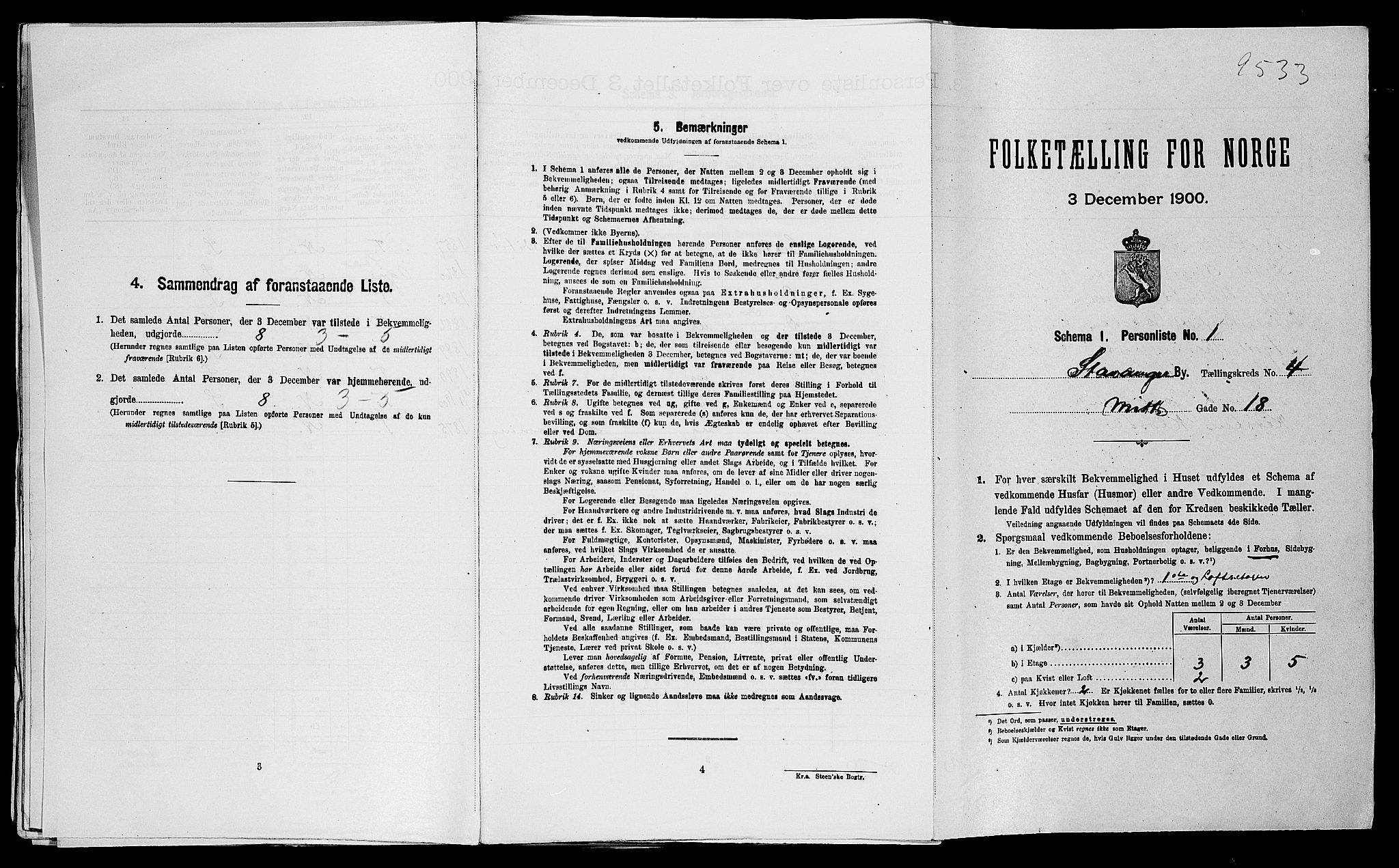 SAST, Folketelling 1900 for 1103 Stavanger kjøpstad, 1900, s. 1252