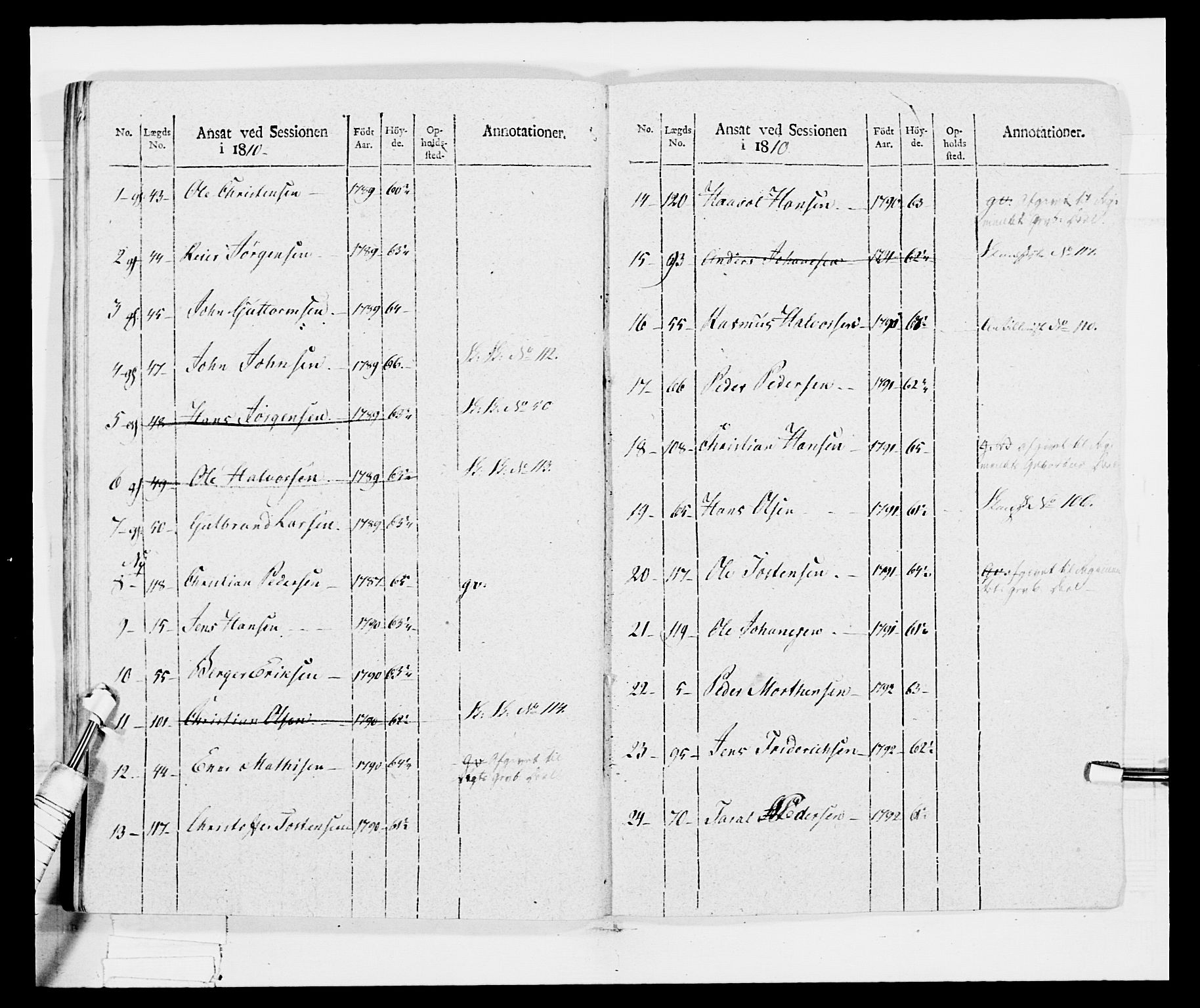 Generalitets- og kommissariatskollegiet, Det kongelige norske kommissariatskollegium, AV/RA-EA-5420/E/Eh/L0034: Nordafjelske gevorbne infanteriregiment, 1810, s. 51