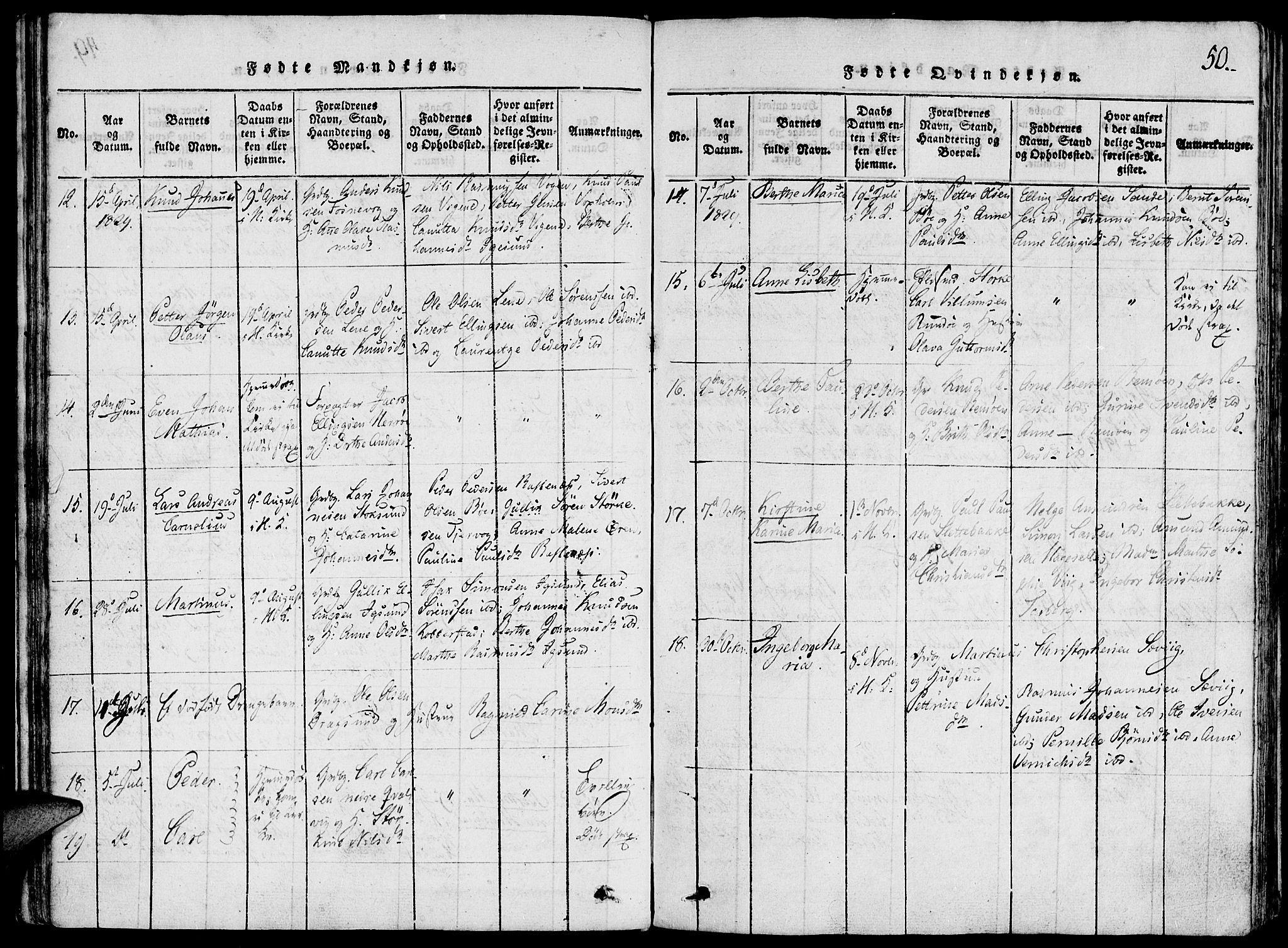 Ministerialprotokoller, klokkerbøker og fødselsregistre - Møre og Romsdal, AV/SAT-A-1454/507/L0069: Ministerialbok nr. 507A04, 1816-1841, s. 50