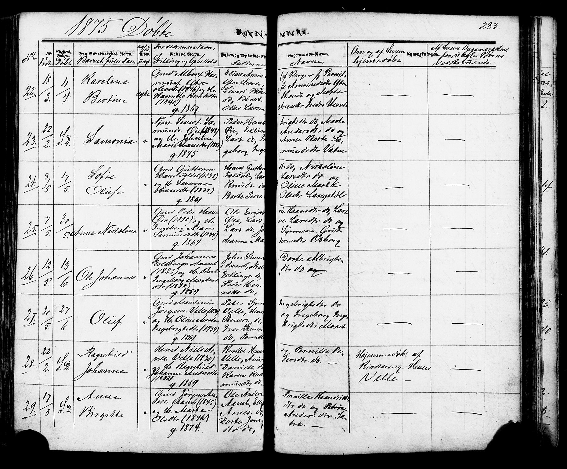 Ministerialprotokoller, klokkerbøker og fødselsregistre - Møre og Romsdal, AV/SAT-A-1454/513/L0175: Ministerialbok nr. 513A02, 1856-1877, s. 283