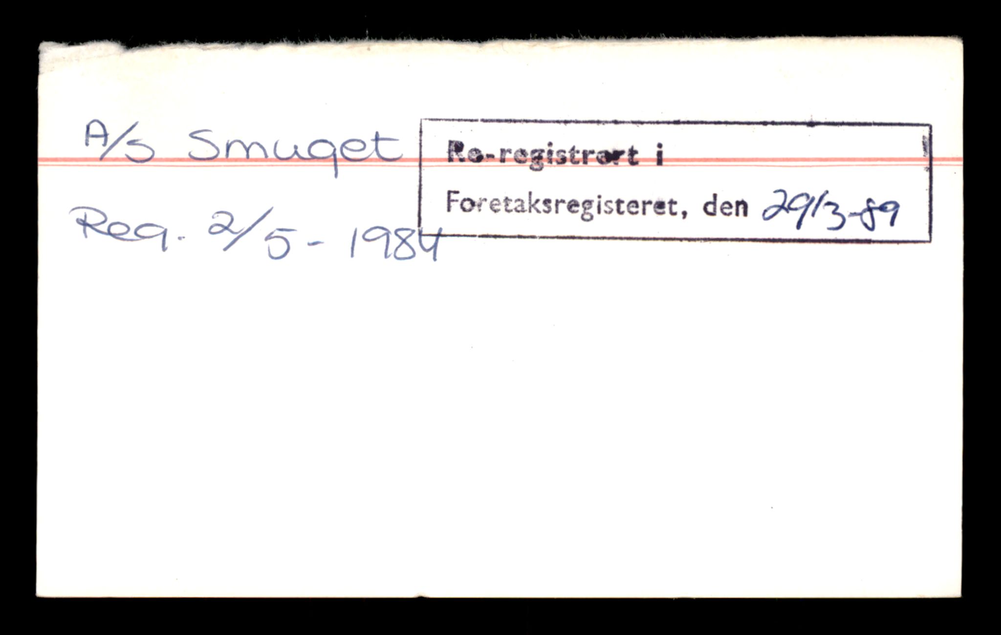 Oslo byfogd, Handelsregisteret, SAT/A-10867/G/Ga/Gad/L0027: Kartotekkort, Sm-St, 1890-1990