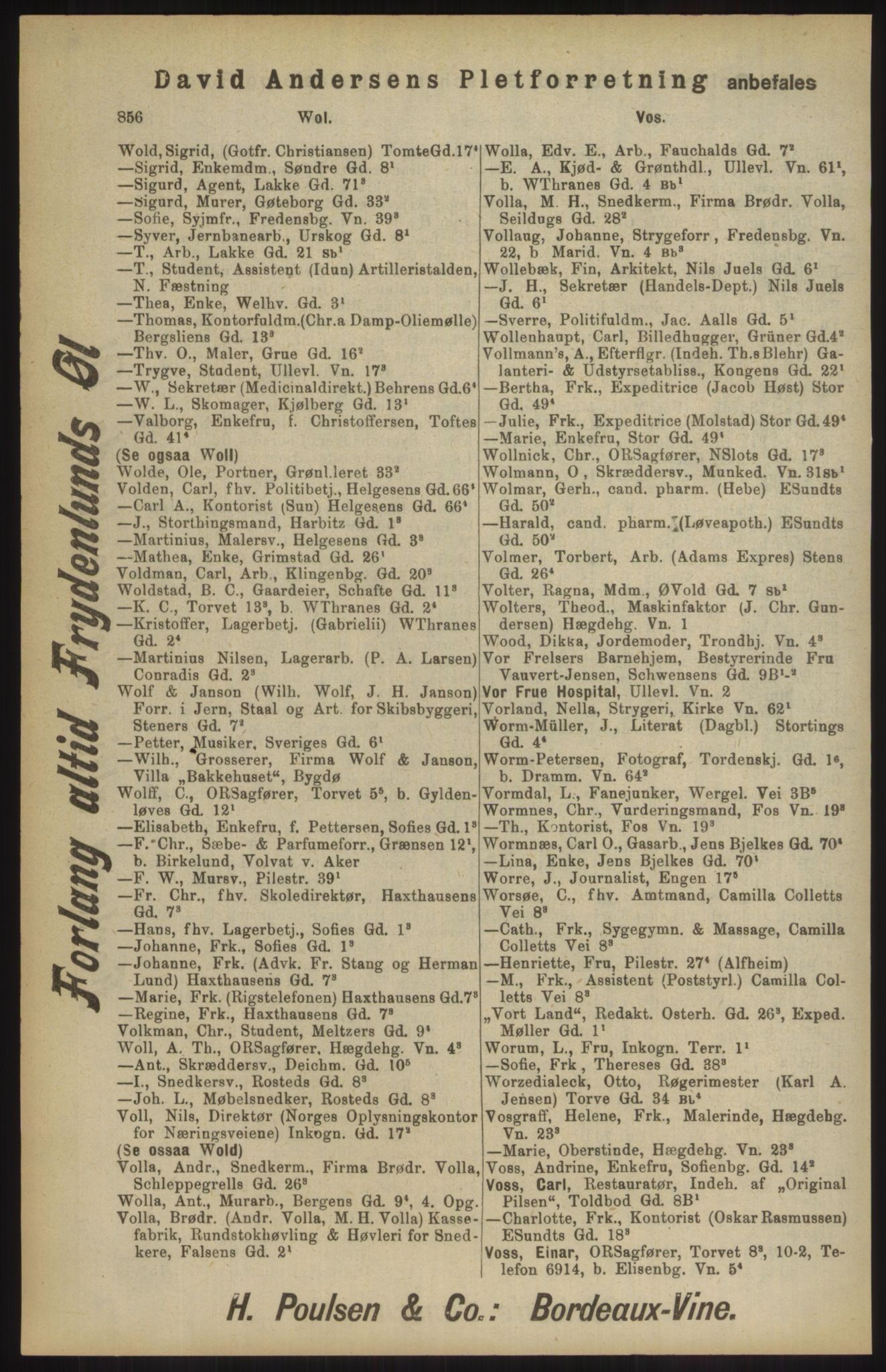 Kristiania/Oslo adressebok, PUBL/-, 1904, s. 856