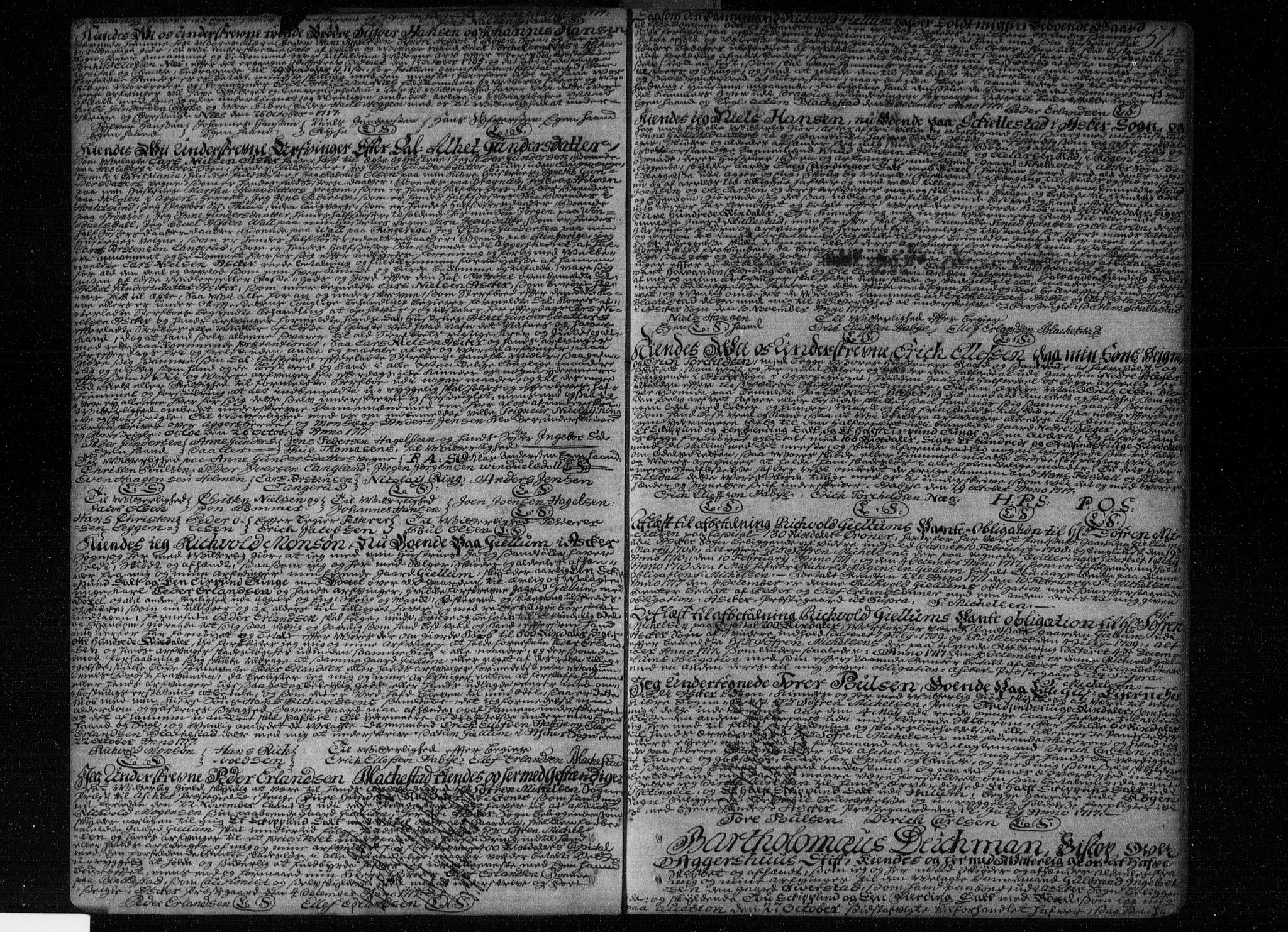 Aker sorenskriveri, SAO/A-10895/G/Gb/Gba/L0001: Pantebok nr. I 1, 1710-1740, s. 51