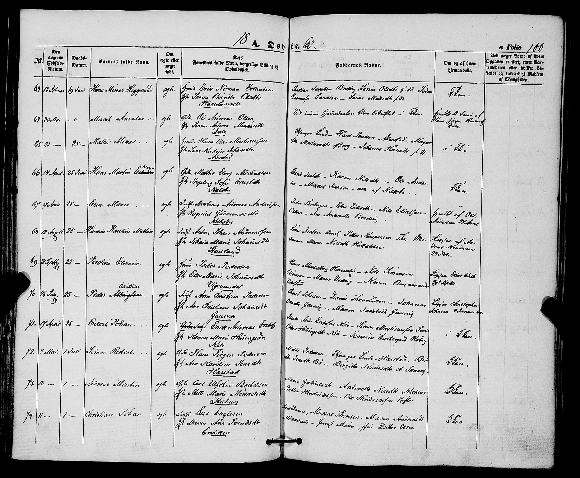 Trondenes sokneprestkontor, AV/SATØ-S-1319/H/Ha/L0011kirke: Ministerialbok nr. 11, 1853-1862, s. 100