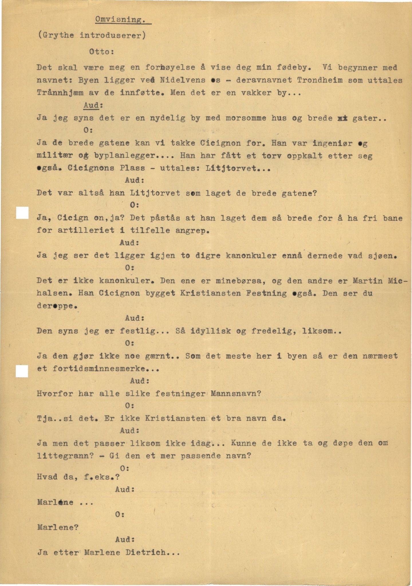 Otto Nielsen, TRKO/PA-1176/F/L0005/0066: Revytekster og viser / Omvisning
