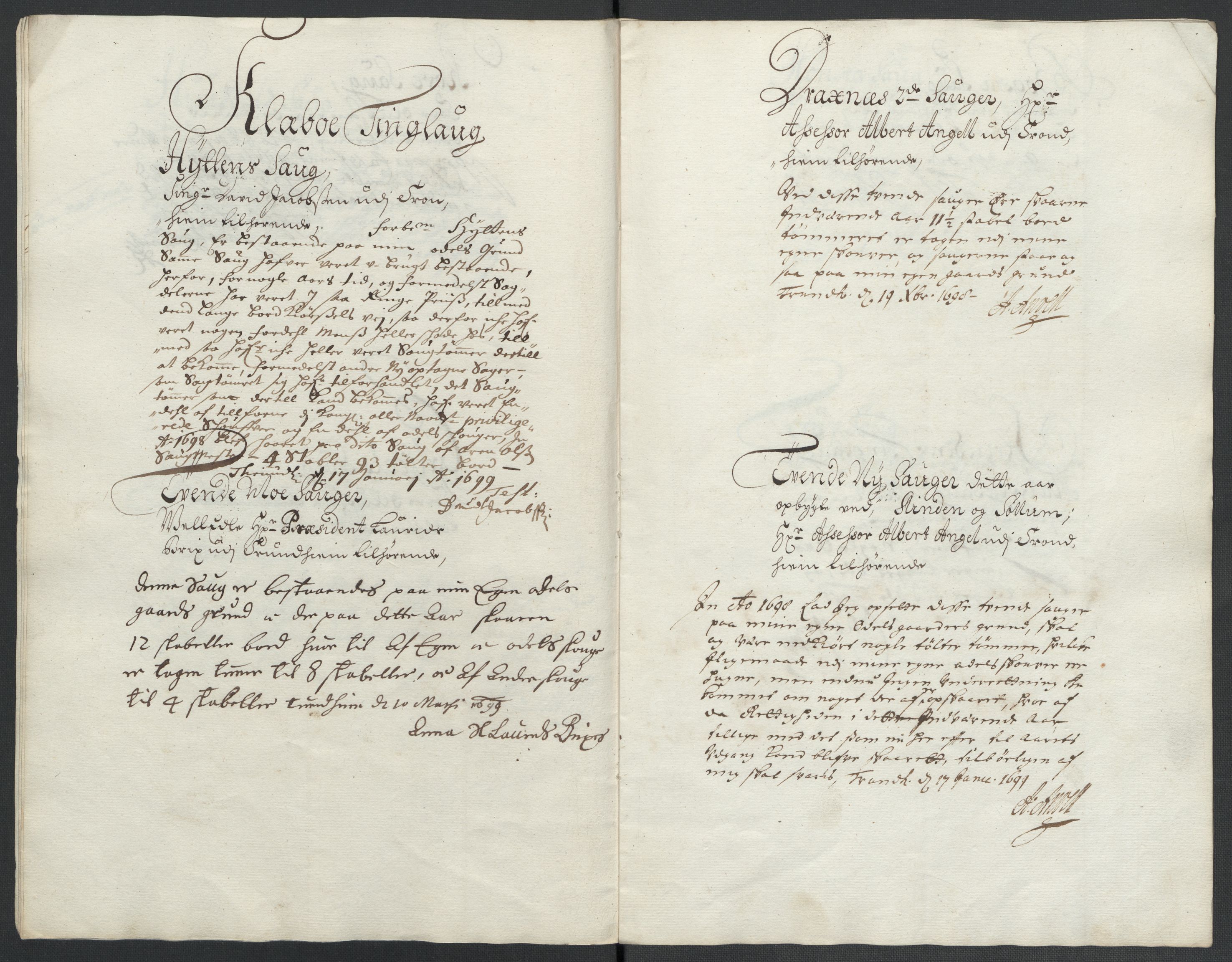 Rentekammeret inntil 1814, Reviderte regnskaper, Fogderegnskap, AV/RA-EA-4092/R61/L4107: Fogderegnskap Strinda og Selbu, 1698-1700, s. 95