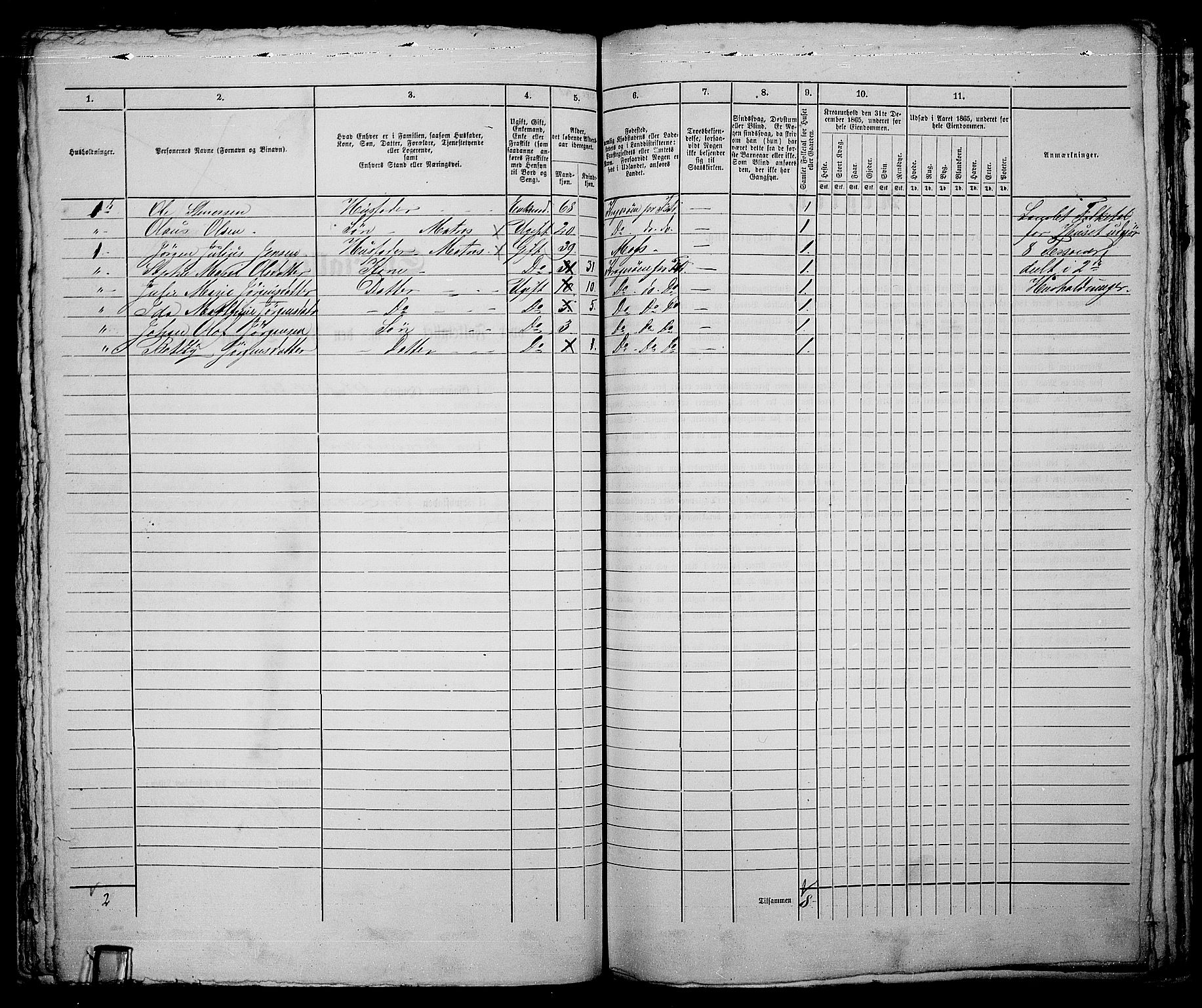 RA, Folketelling 1865 for 0103B Fredrikstad prestegjeld, Fredrikstad kjøpstad, 1865, s. 597