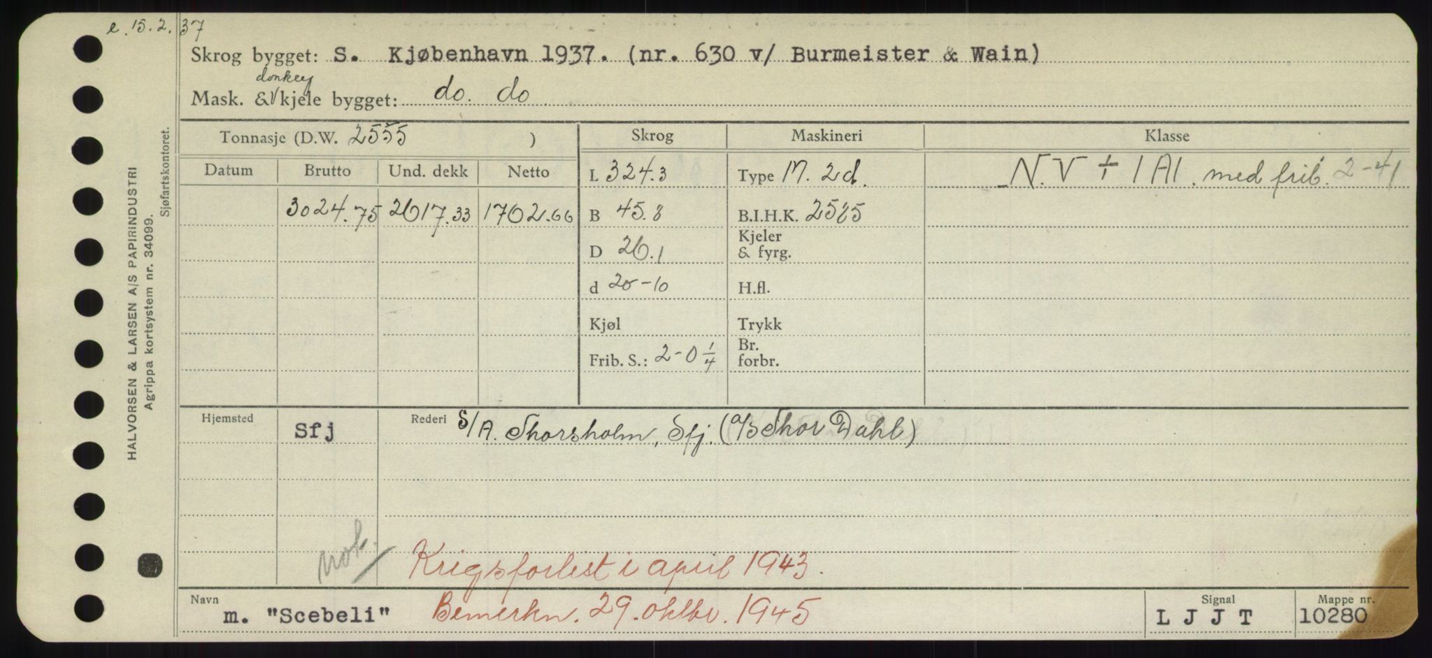 Sjøfartsdirektoratet med forløpere, Skipsmålingen, AV/RA-S-1627/H/Hd/L0032: Fartøy, San-Seve, s. 253