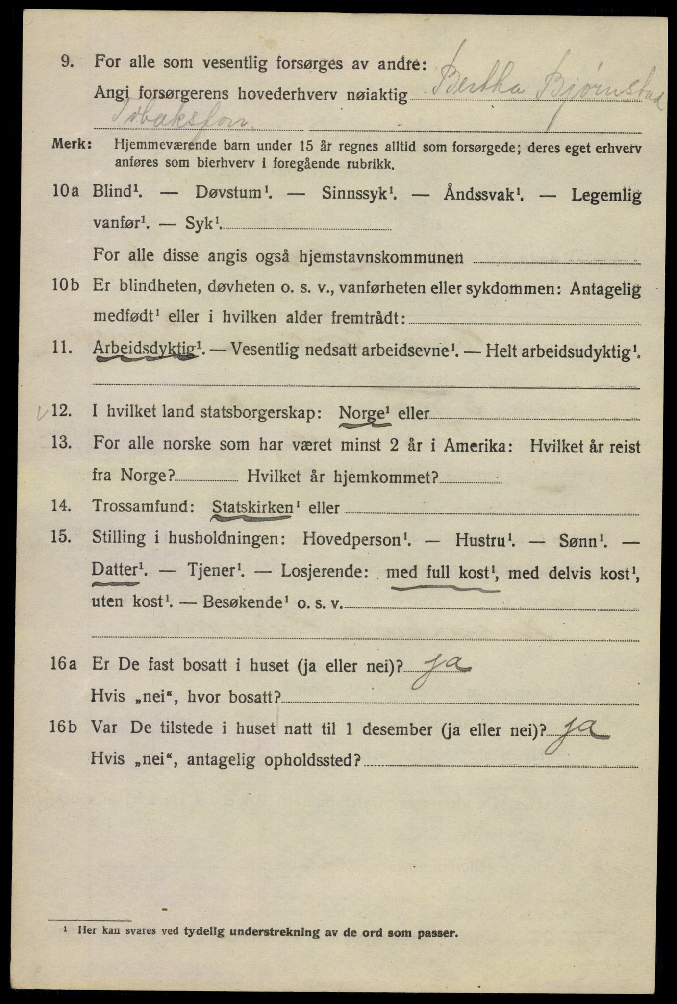 SAO, Folketelling 1920 for 0301 Kristiania kjøpstad, 1920, s. 420924