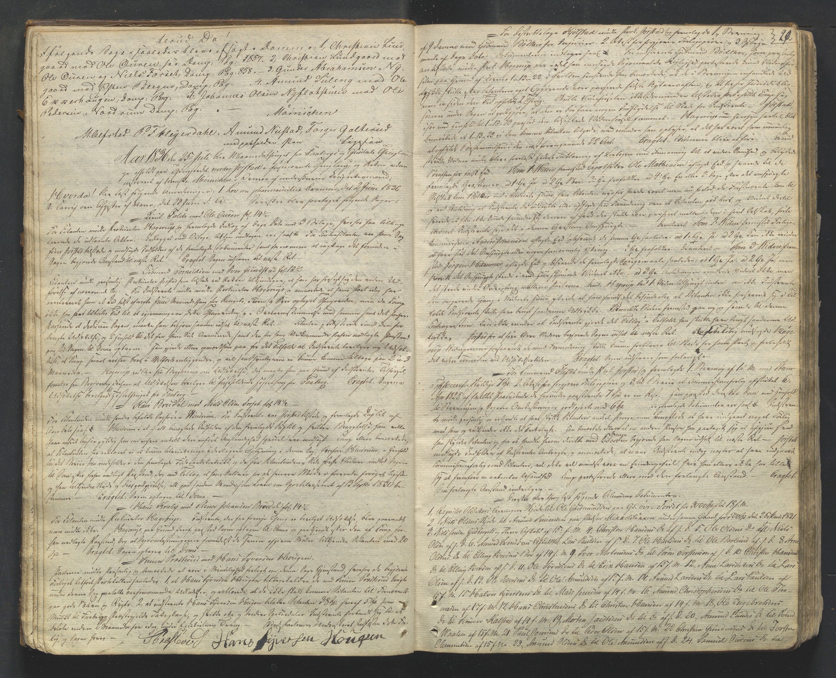 Mellom-Gudbrandsdal sorenskriveri, AV/SAH-TING-038/G/Gb/L0001: Tingbok, 1835-1849, s. 19b-20a