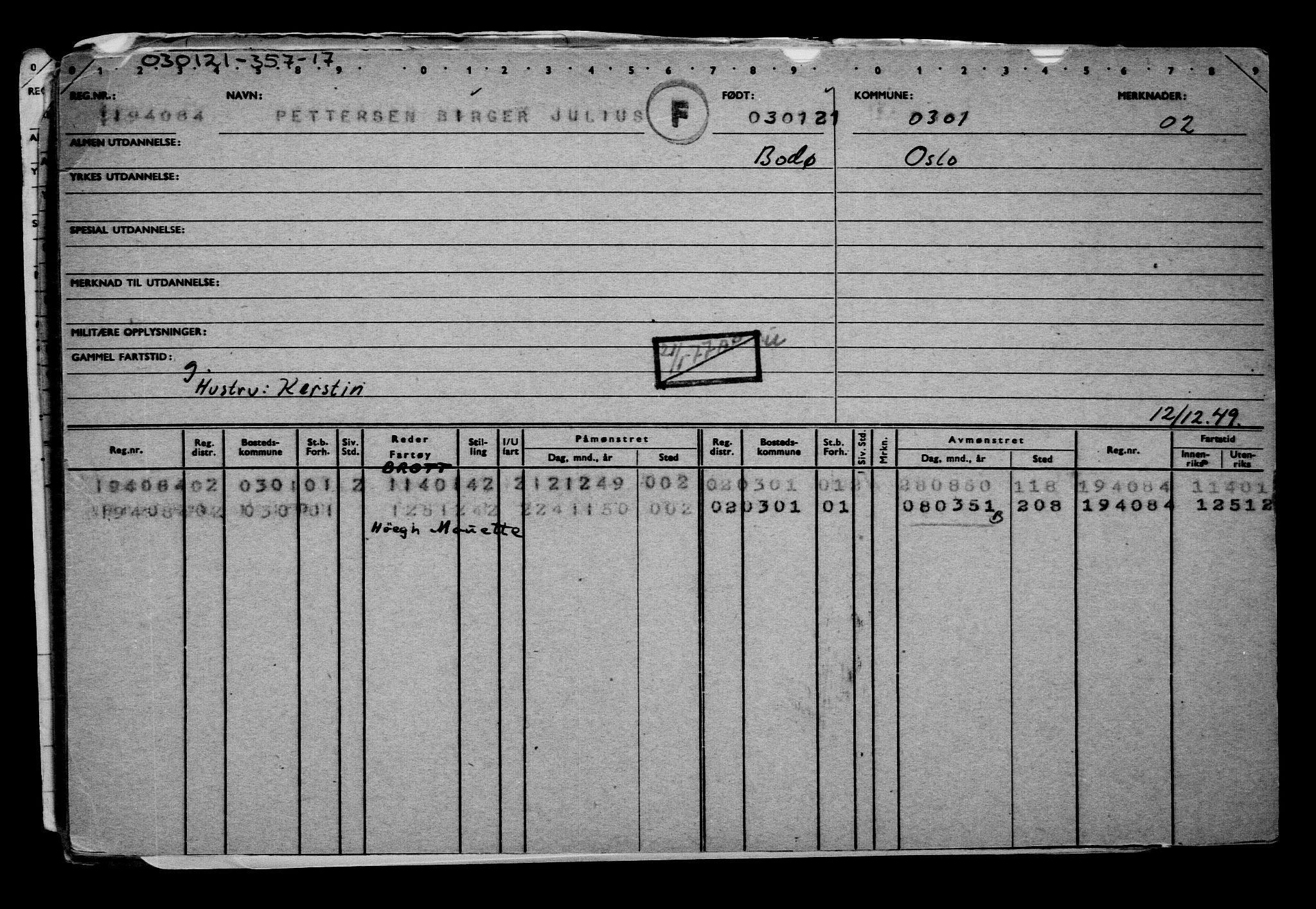 Direktoratet for sjømenn, AV/RA-S-3545/G/Gb/L0189: Hovedkort, 1921, s. 64