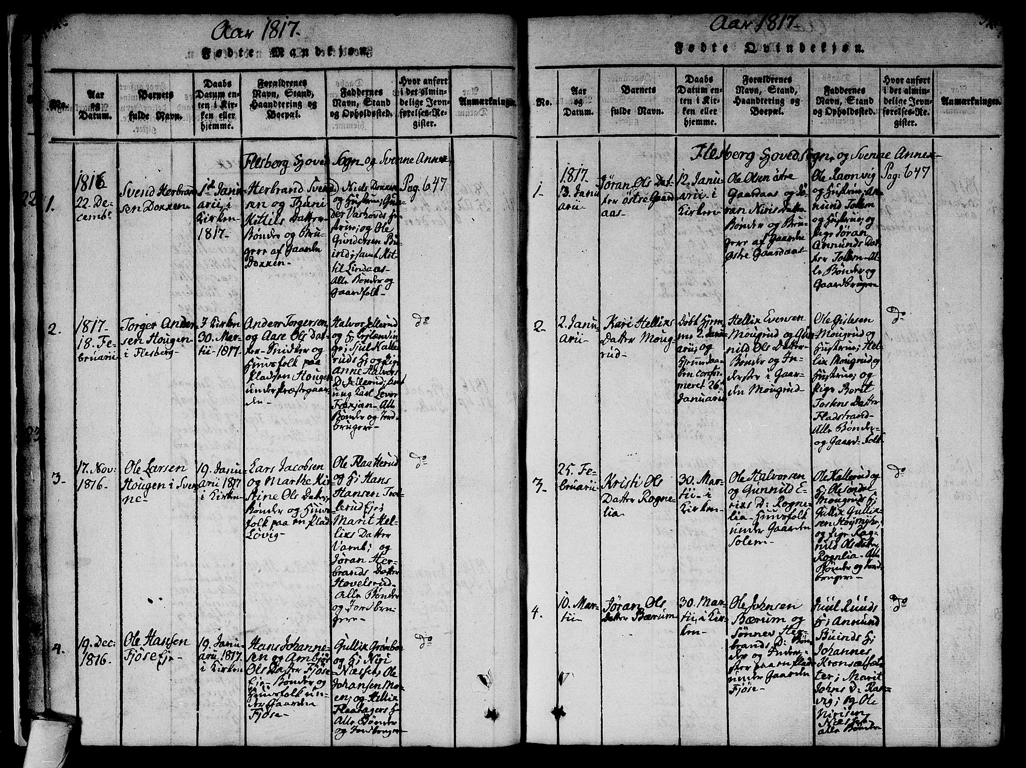 Flesberg kirkebøker, AV/SAKO-A-18/F/Fa/L0005: Ministerialbok nr. I 5, 1816-1834, s. 31-32