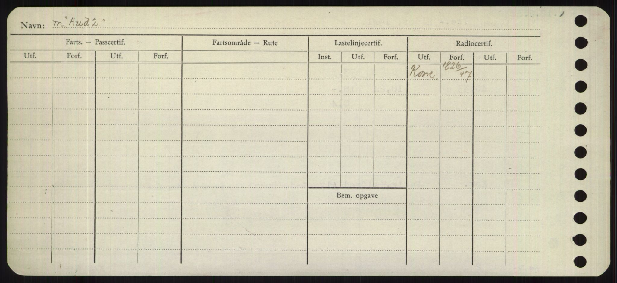 Sjøfartsdirektoratet med forløpere, Skipsmålingen, RA/S-1627/H/Hd/L0002: Fartøy, Apa-Axe, s. 410