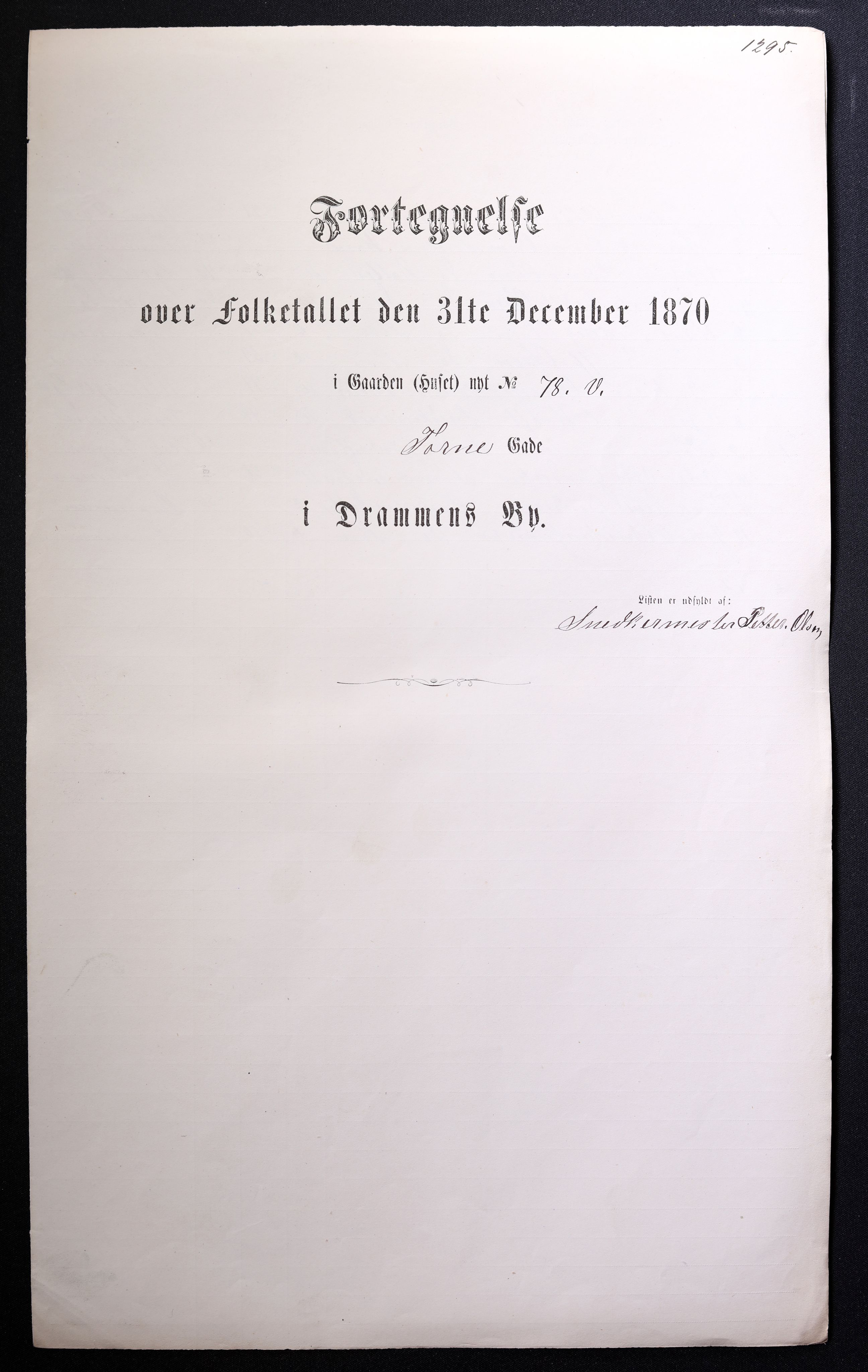 RA, Folketelling 1870 for 0602 Drammen kjøpstad, 1870, s. 26