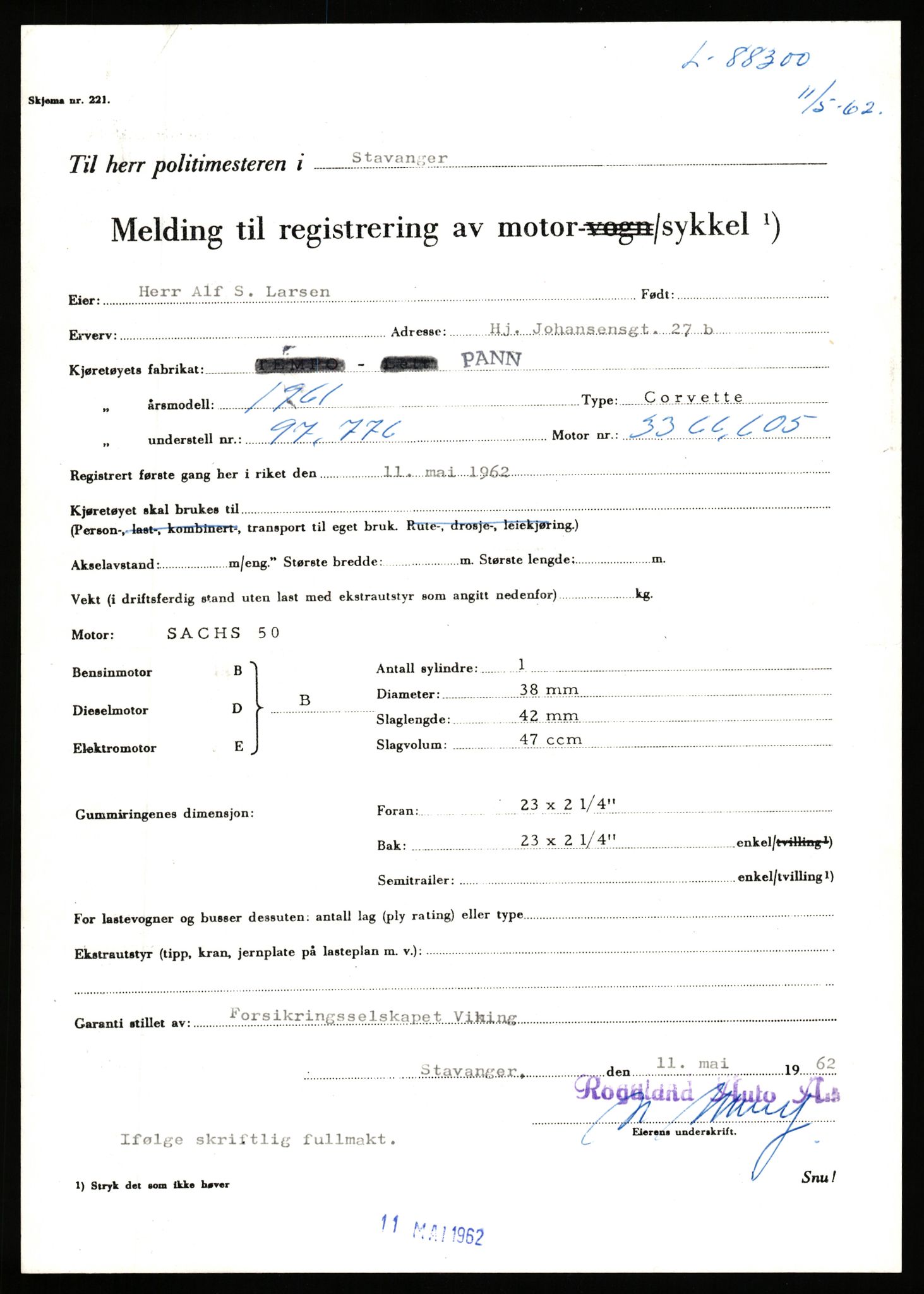 Stavanger trafikkstasjon, AV/SAST-A-101942/0/F/L0074: L-86500 - L-88799, 1930-1971, s. 1908