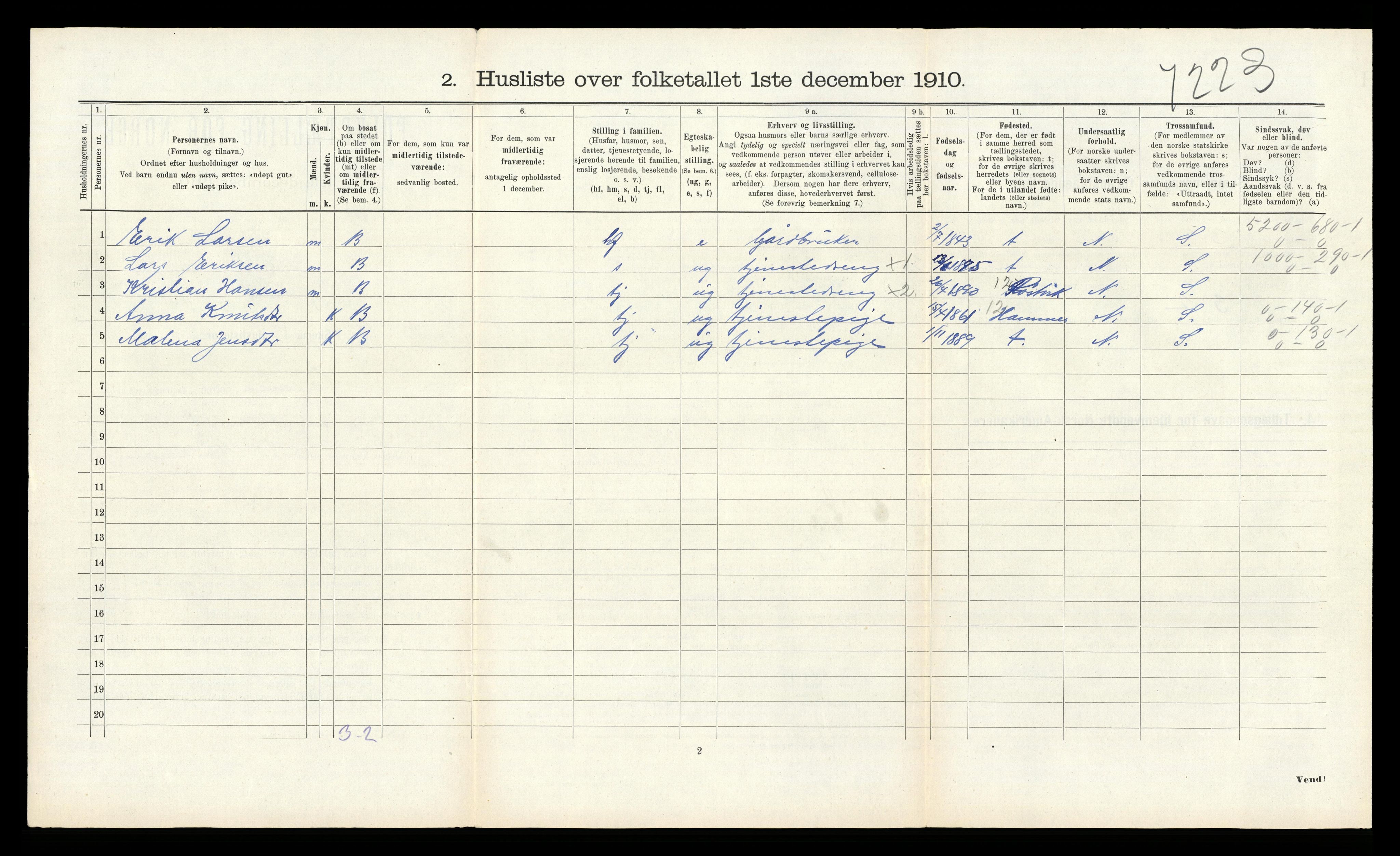 RA, Folketelling 1910 for 1255 Åsane herred, 1910, s. 76