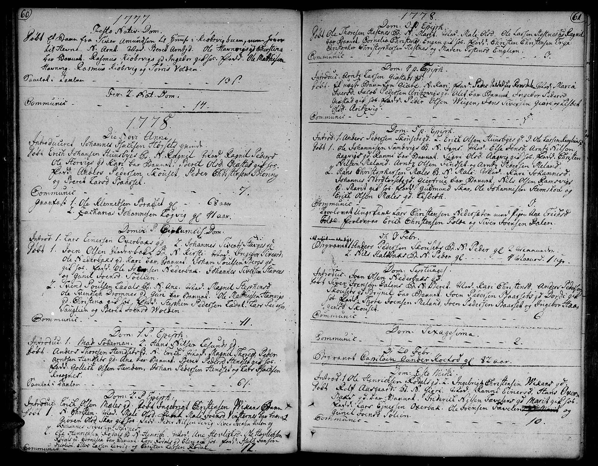Ministerialprotokoller, klokkerbøker og fødselsregistre - Møre og Romsdal, AV/SAT-A-1454/578/L0902: Ministerialbok nr. 578A01, 1772-1819, s. 60-61