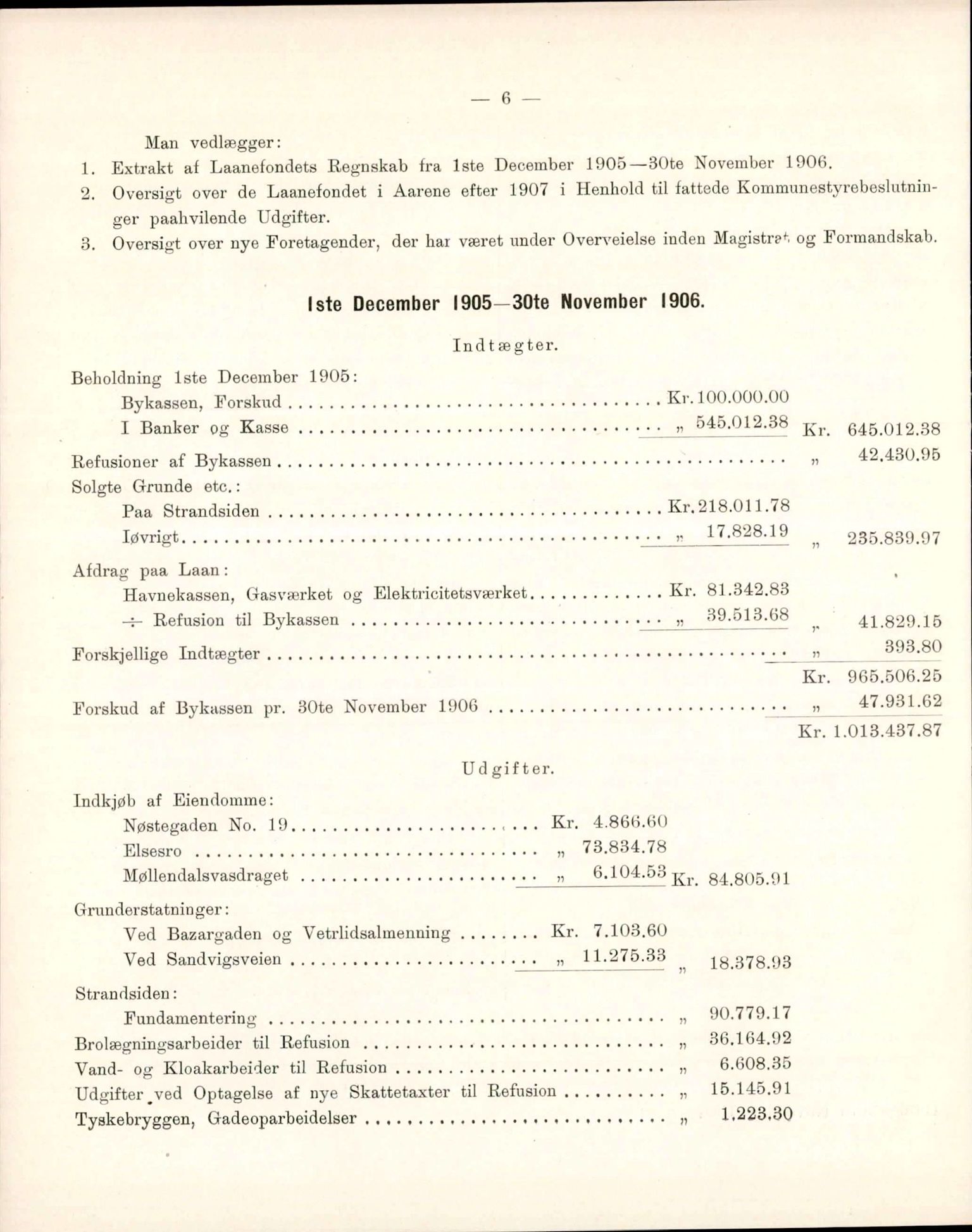 Bergen kommune. Formannskapet, BBA/A-0003/Ad/L0075: Bergens Kommuneforhandlinger, bind II, 1906