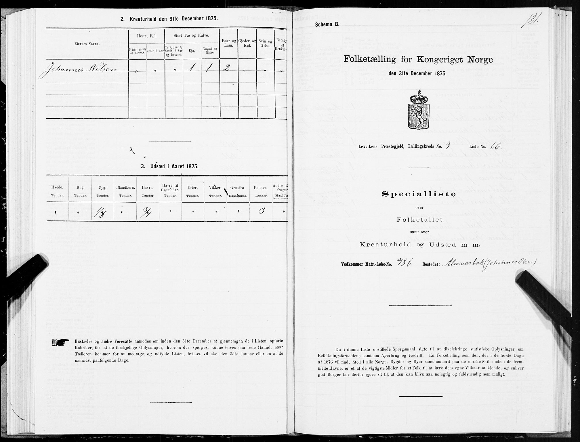 SAT, Folketelling 1875 for 1718P Leksvik prestegjeld, 1875, s. 2131