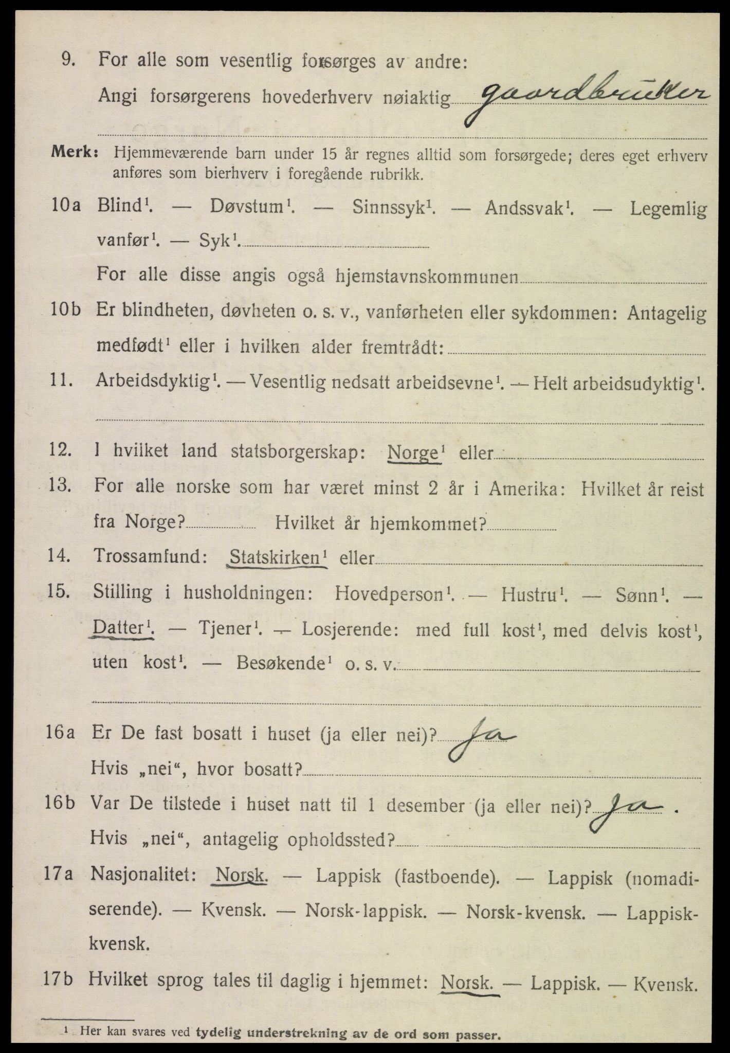 SAT, Folketelling 1920 for 1736 Snåsa herred, 1920, s. 2591