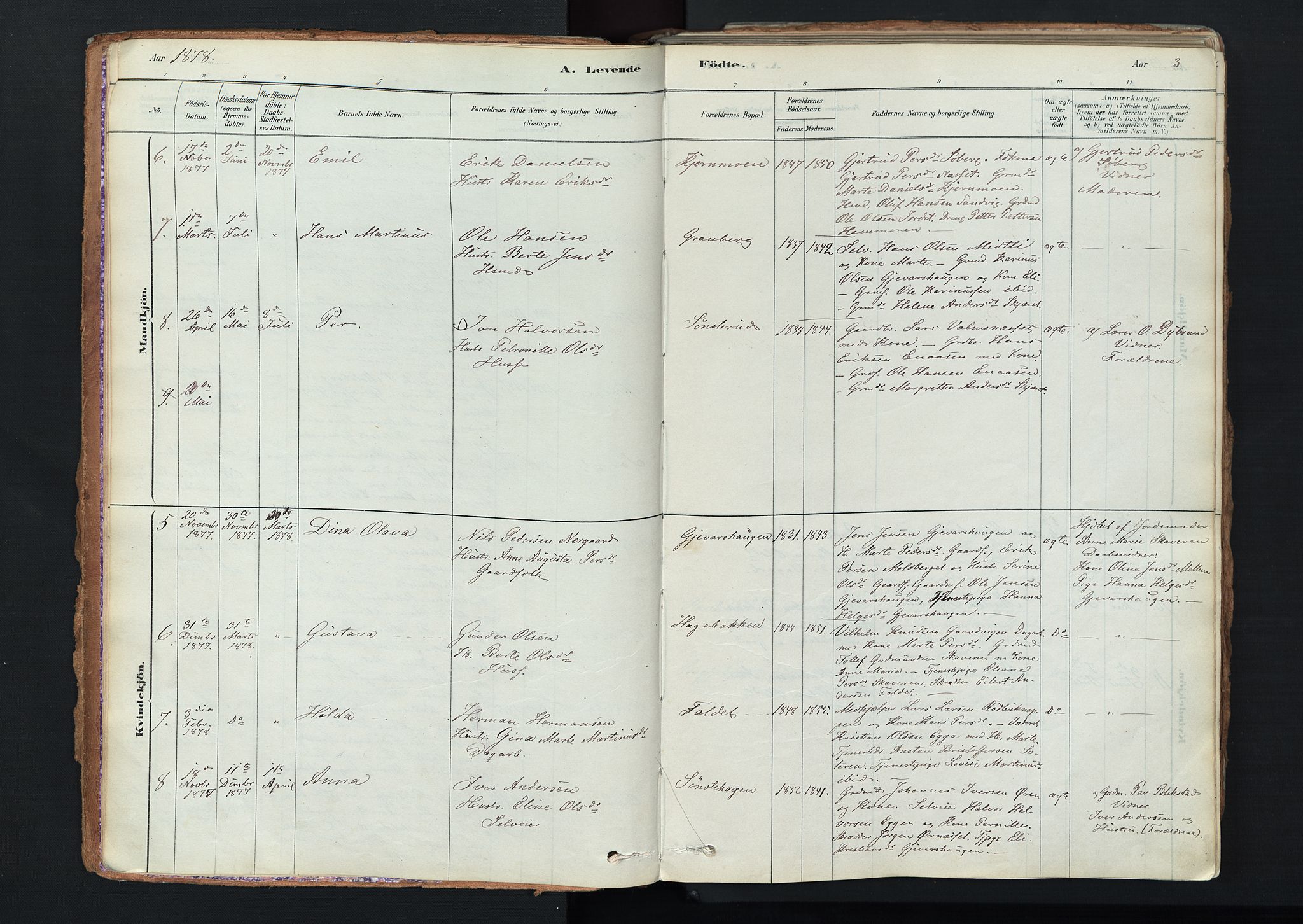 Trysil prestekontor, AV/SAH-PREST-046/H/Ha/Haa/L0011: Ministerialbok nr. 11, 1878-1912, s. 3