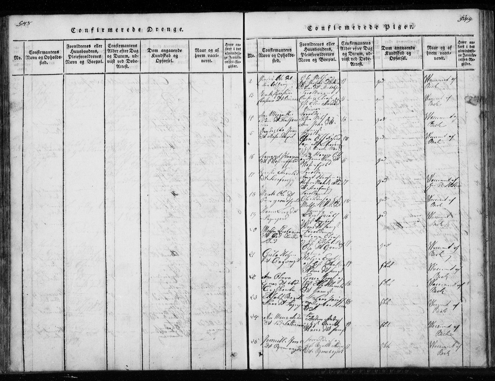 Ministerialprotokoller, klokkerbøker og fødselsregistre - Nordland, AV/SAT-A-1459/827/L0412: Klokkerbok nr. 827C01, 1820-1841, s. 548-549