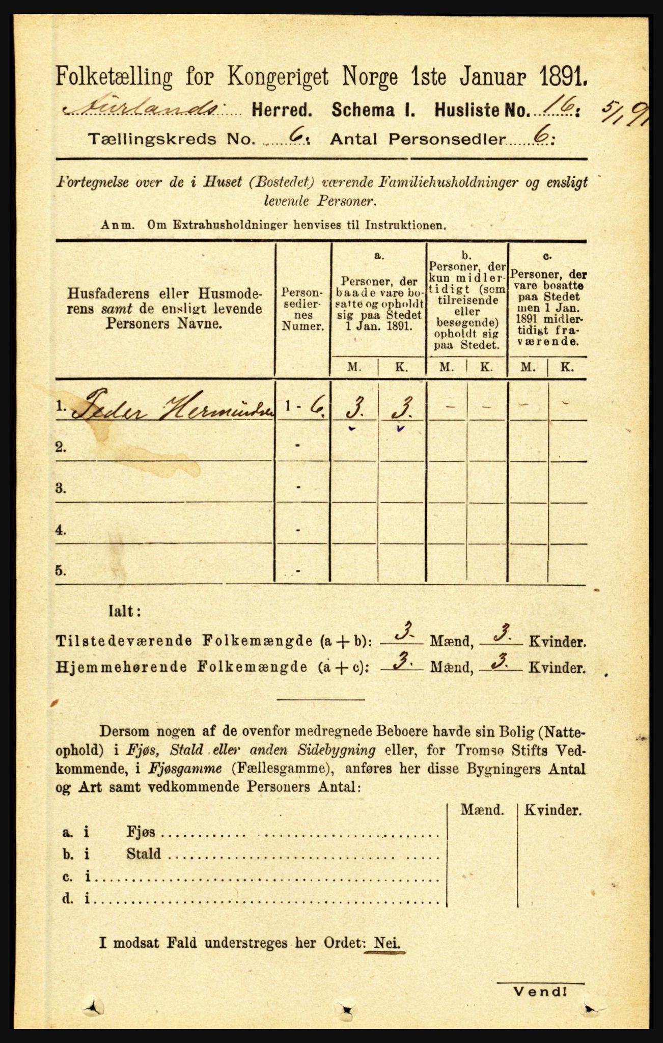 RA, Folketelling 1891 for 1421 Aurland herred, 1891, s. 2216