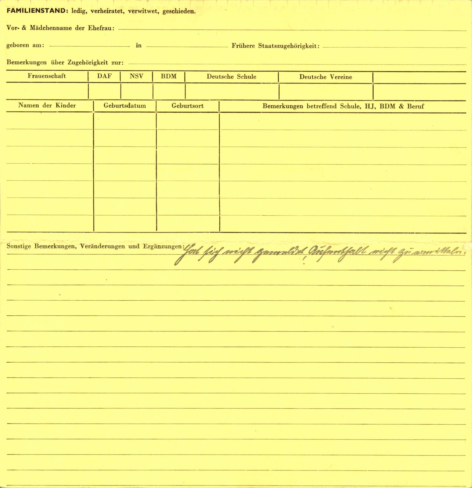 Forsvaret, Forsvarets overkommando II, RA/RAFA-3915/D/Db/L0010: CI Questionaires. Tyske okkupasjonsstyrker i Norge. Tyskere., 1945-1946, s. 248