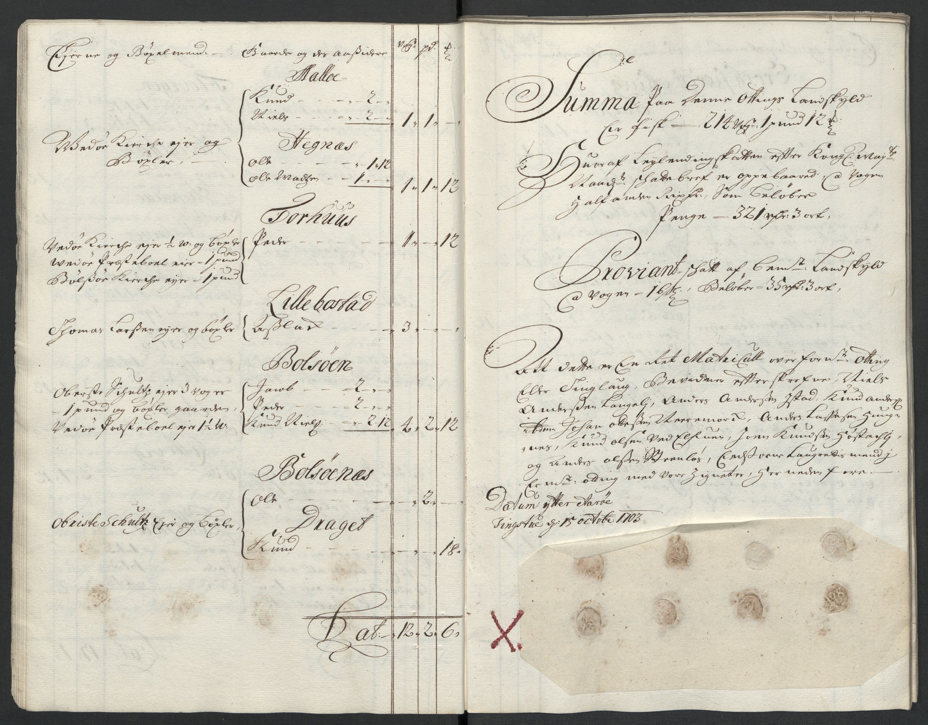 Rentekammeret inntil 1814, Reviderte regnskaper, Fogderegnskap, AV/RA-EA-4092/R55/L3656: Fogderegnskap Romsdal, 1703-1705, s. 24