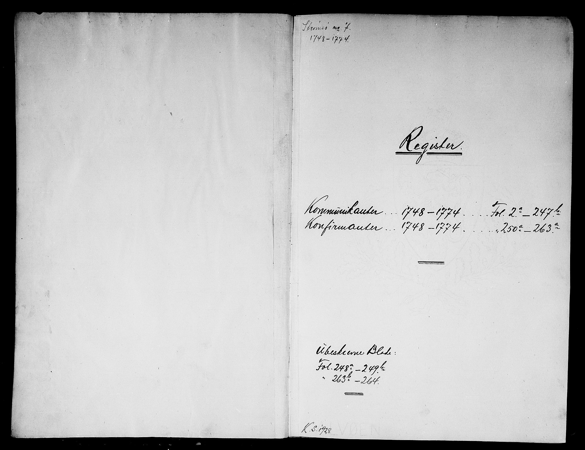 Strømsø kirkebøker, SAKO/A-246/F/Fa/L0008: Ministerialbok nr. I 8, 1748-1774