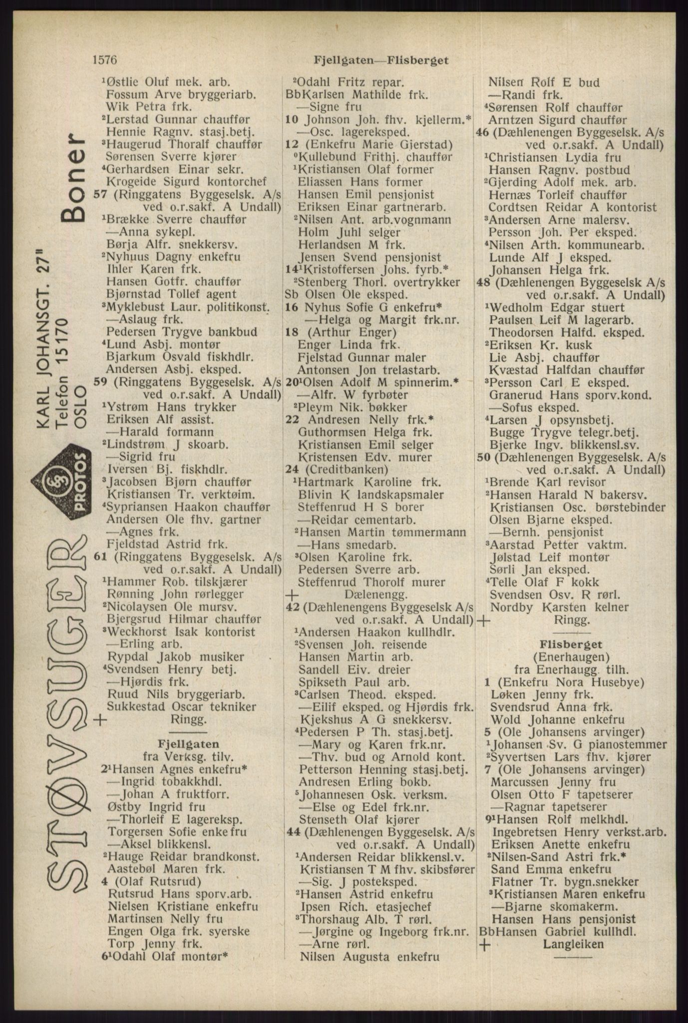Kristiania/Oslo adressebok, PUBL/-, 1934, s. 1576