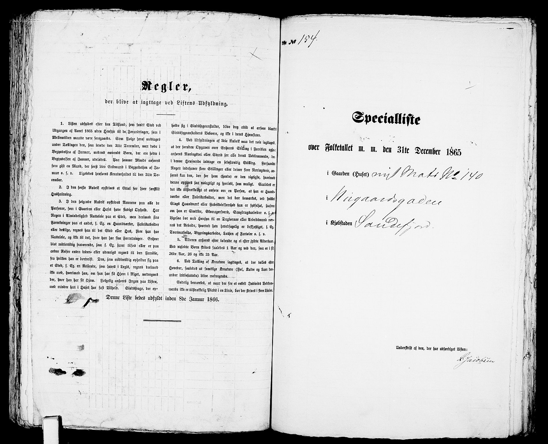 RA, Folketelling 1865 for 0706B Sandeherred prestegjeld, Sandefjord kjøpstad, 1865, s. 315