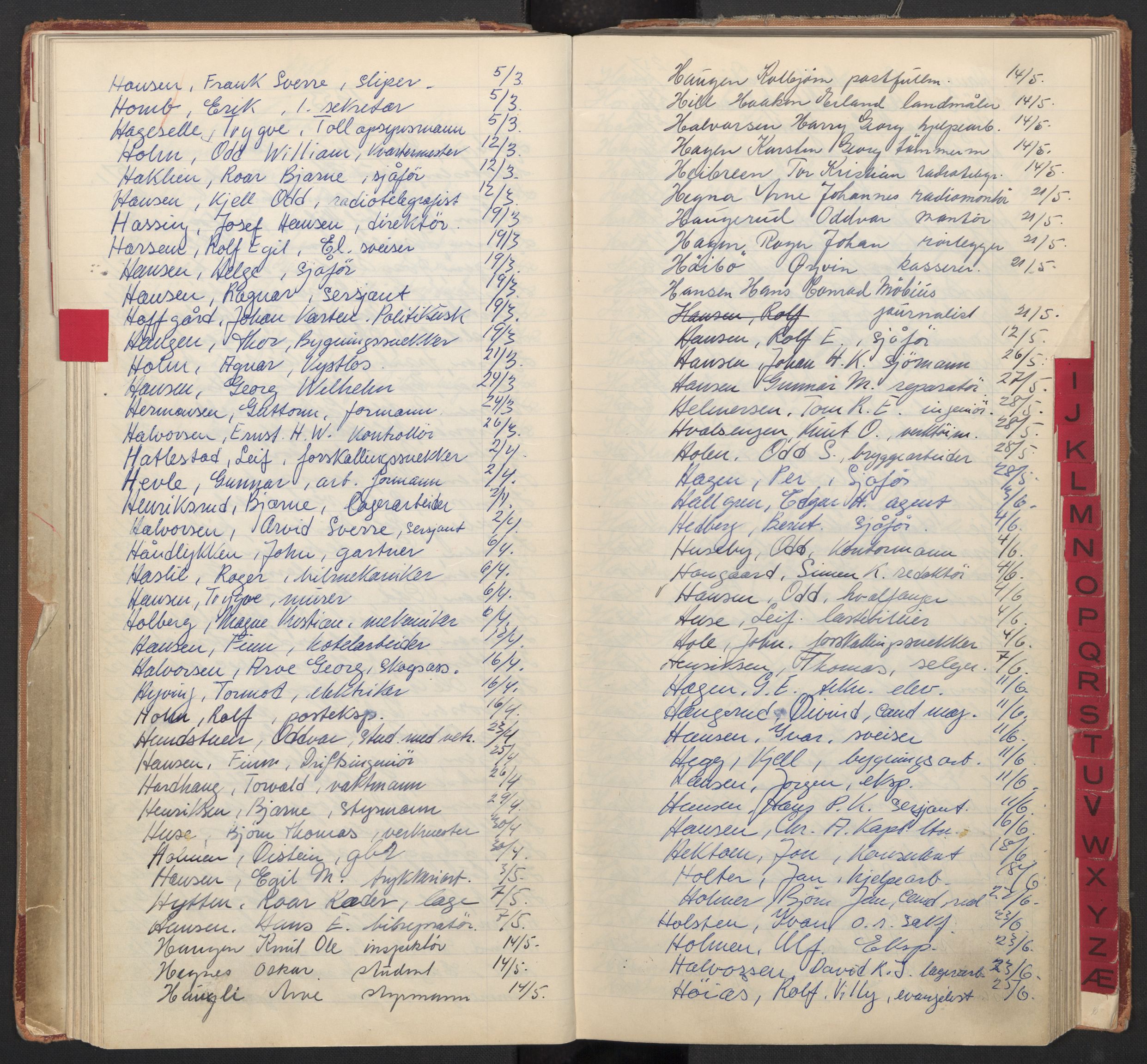 Oslo byfogd avd. I, AV/SAO-A-10220/L/La/L0009: Vigselsregister, 1955-1958, s. 49