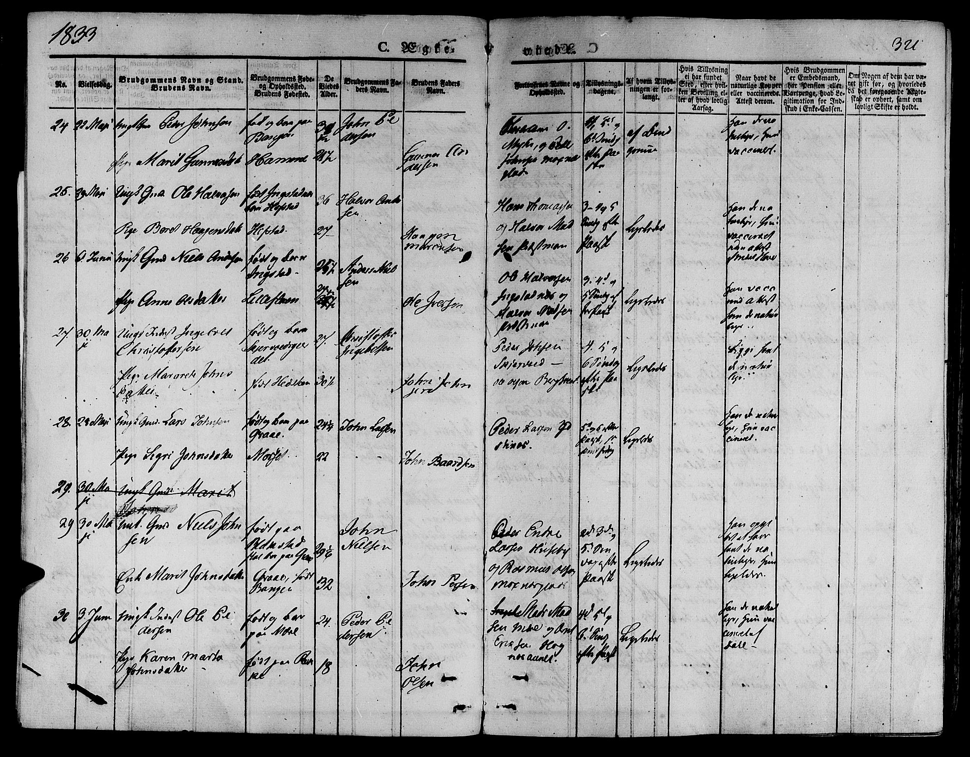 Ministerialprotokoller, klokkerbøker og fødselsregistre - Nord-Trøndelag, AV/SAT-A-1458/709/L0072: Ministerialbok nr. 709A12, 1833-1844, s. 321