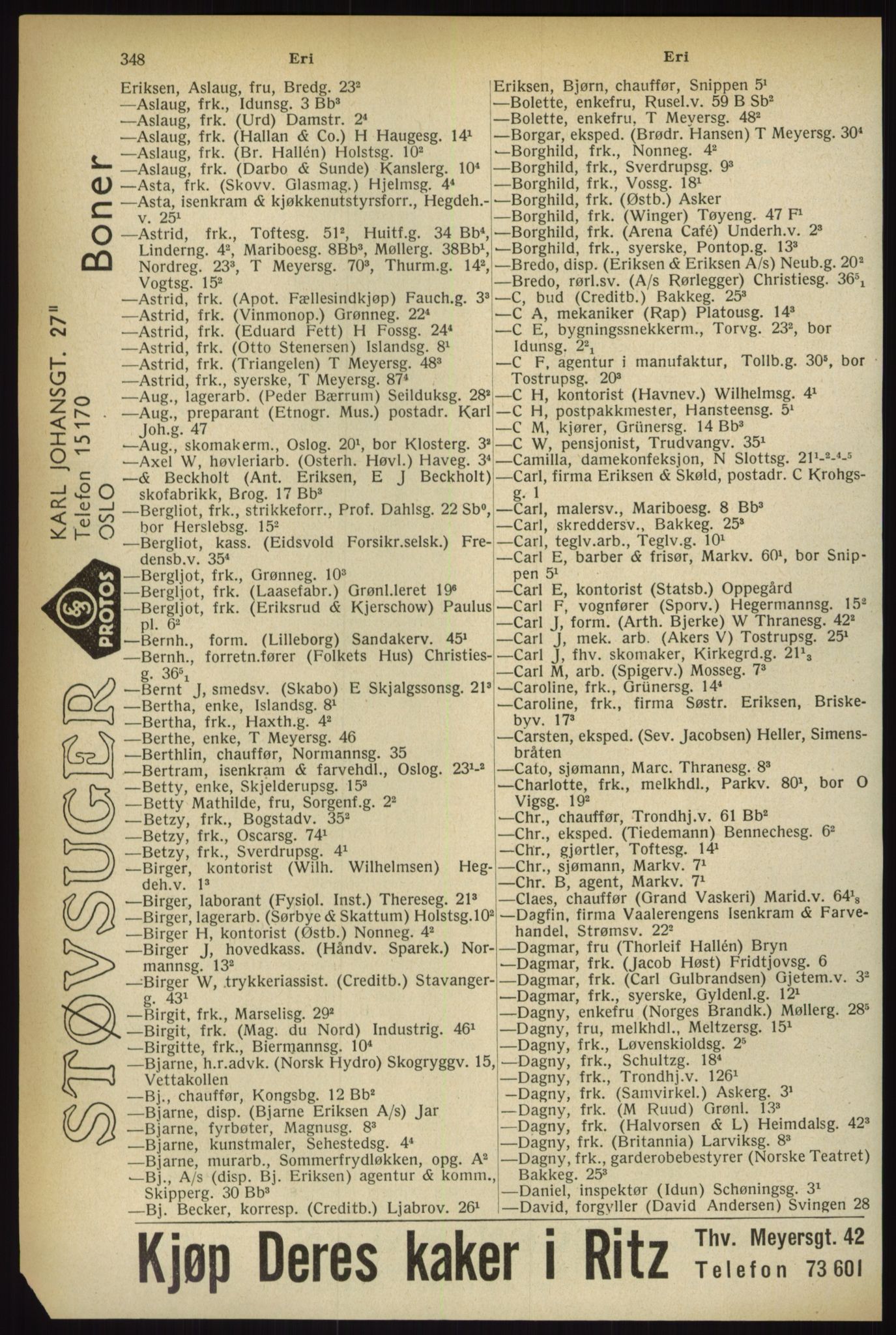 Kristiania/Oslo adressebok, PUBL/-, 1933, s. 348
