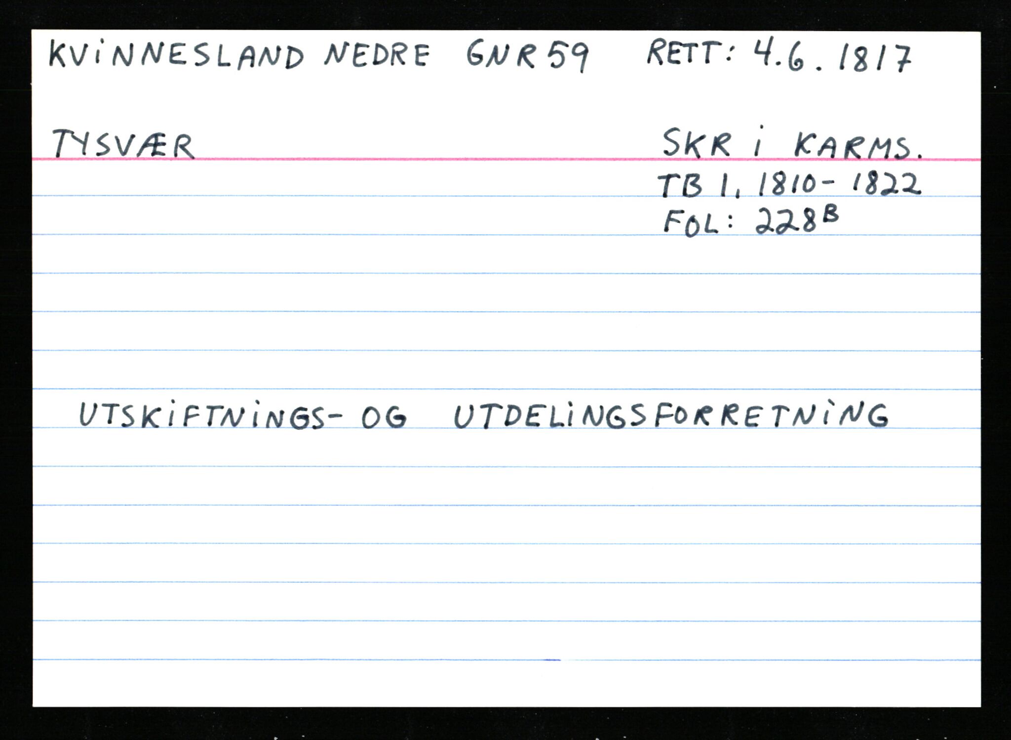 Statsarkivet i Stavanger, AV/SAST-A-101971/03/Y/Ym/L0033: Åstedskort sortert etter gårdsnavn: Kvelland - Lagestranden, 1600-1950, s. 148
