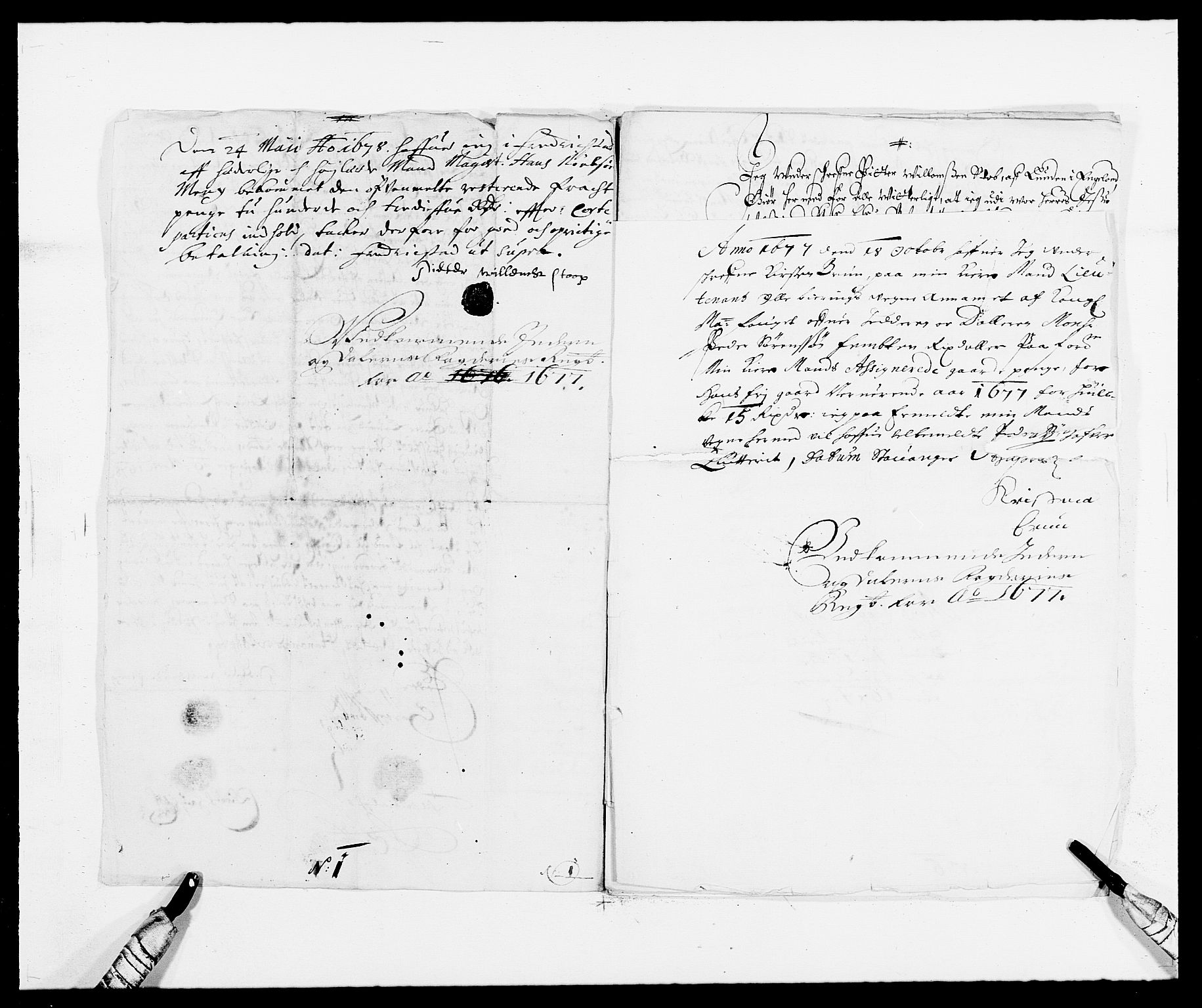 Rentekammeret inntil 1814, Reviderte regnskaper, Fogderegnskap, RA/EA-4092/R46/L2717: Fogderegnskap Jæren og Dalane, 1677, s. 317