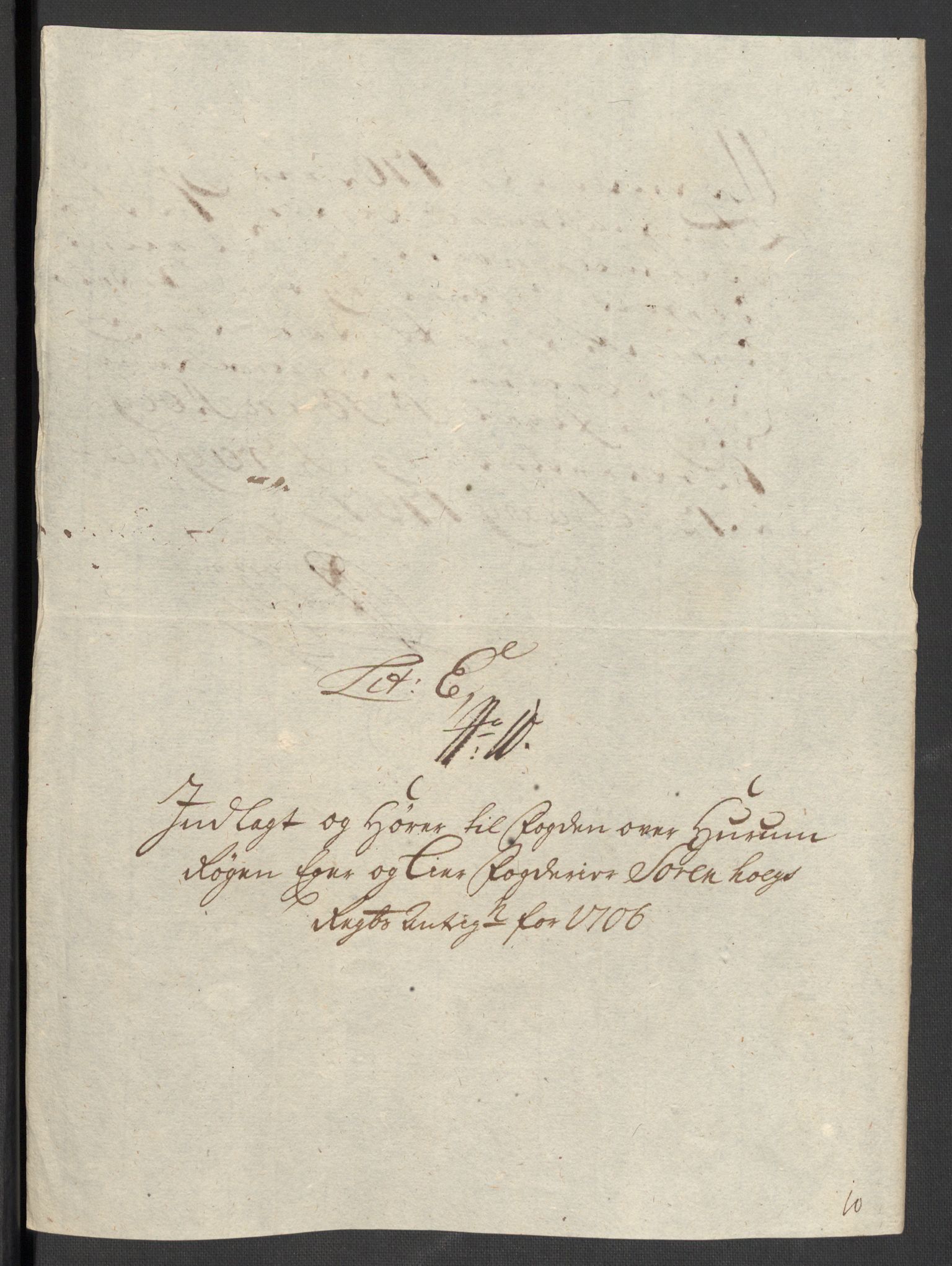 Rentekammeret inntil 1814, Reviderte regnskaper, Fogderegnskap, AV/RA-EA-4092/R30/L1701: Fogderegnskap Hurum, Røyken, Eiker og Lier, 1706-1707, s. 232