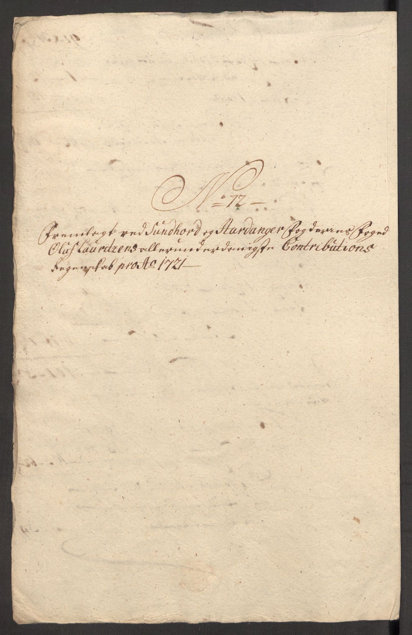 Rentekammeret inntil 1814, Reviderte regnskaper, Fogderegnskap, RA/EA-4092/R48/L3000: Fogderegnskap Sunnhordland og Hardanger, 1721, s. 411