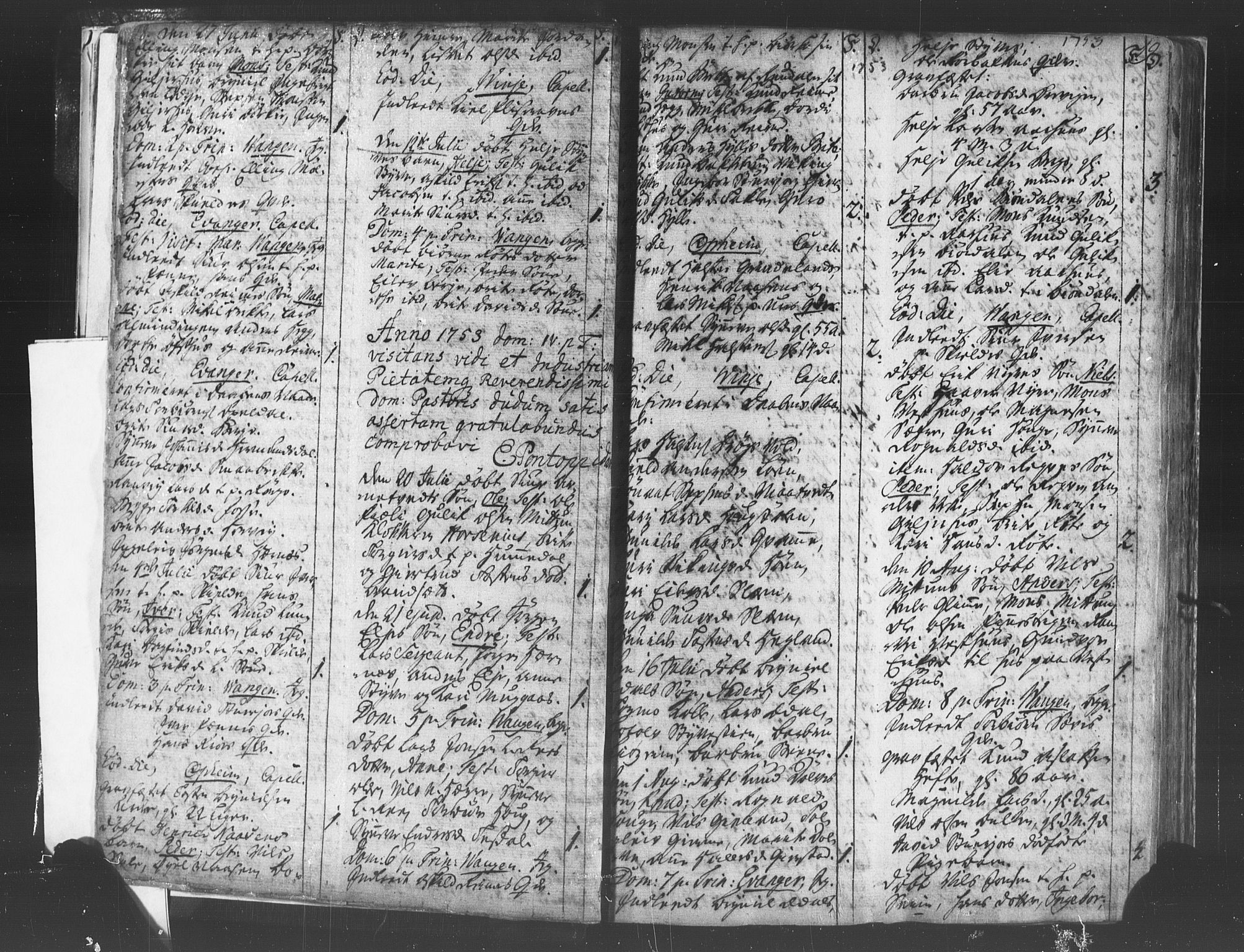 Voss sokneprestembete, SAB/A-79001/H/Haa: Ministerialbok nr. A 8, 1752-1780, s. 18-19