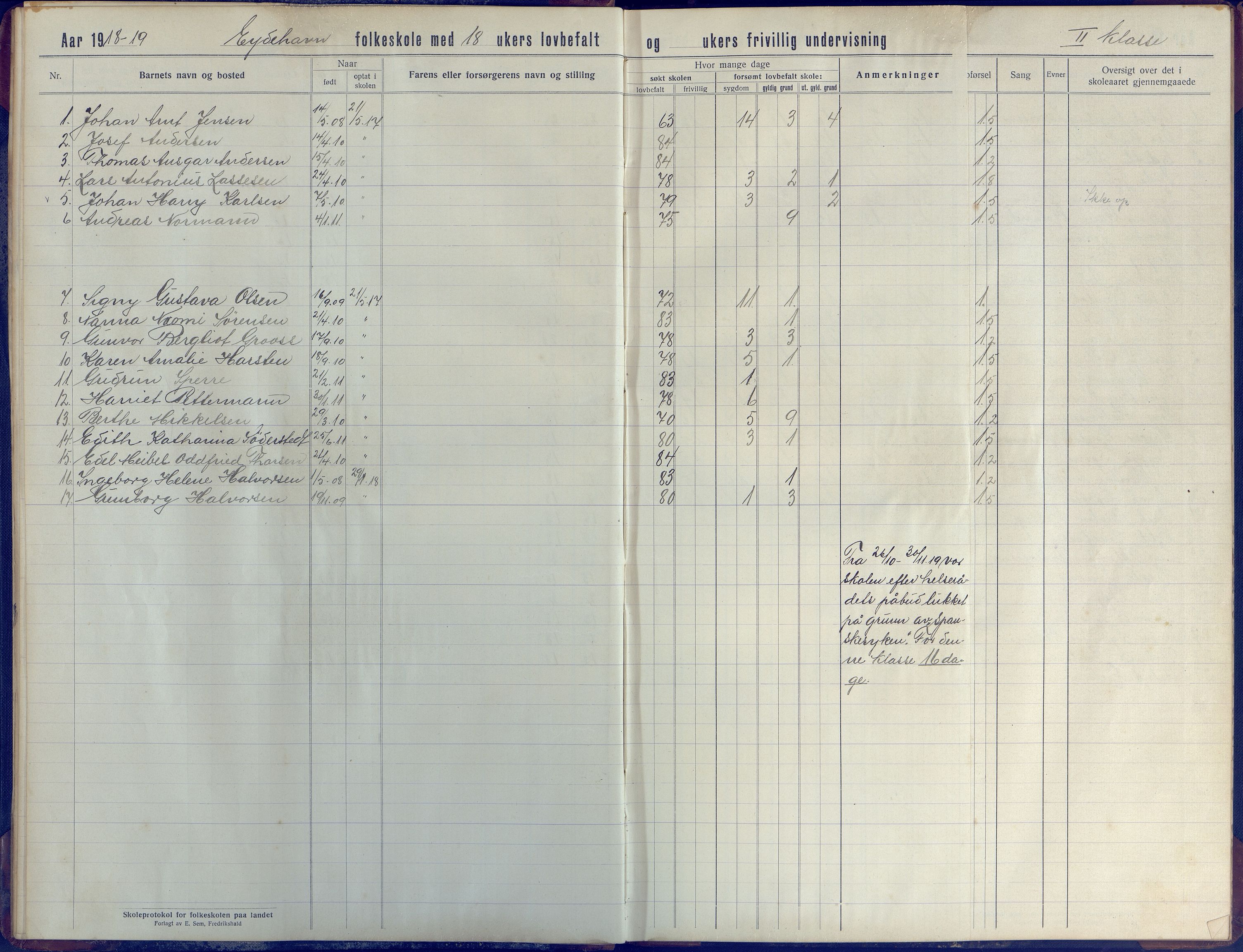 Stokken kommune, AAKS/KA0917-PK/04/04d/L0005: Skoleprotokoll, 1916-1932